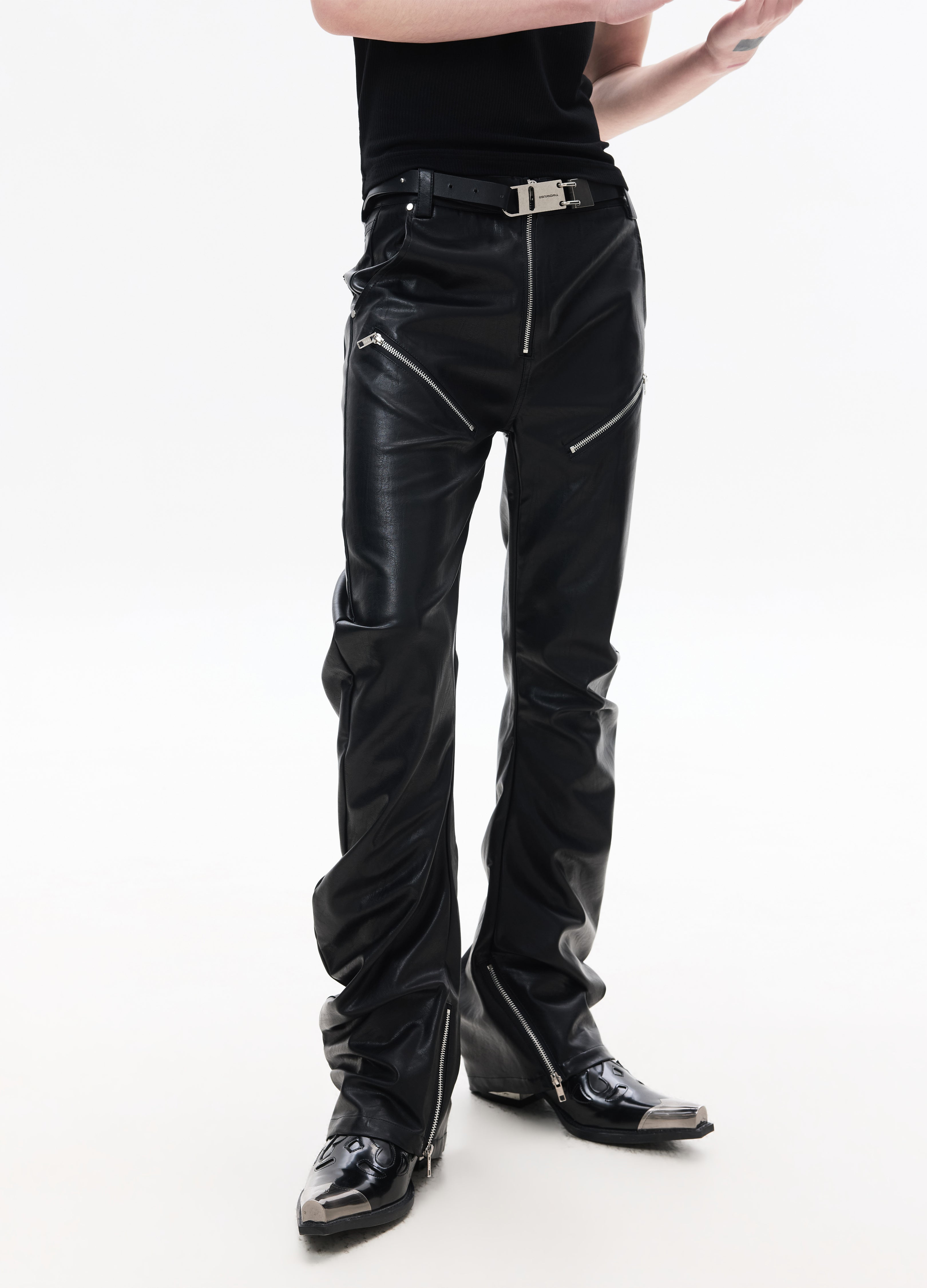 26SS SCIMITAR ZIP SKINNY PANTS