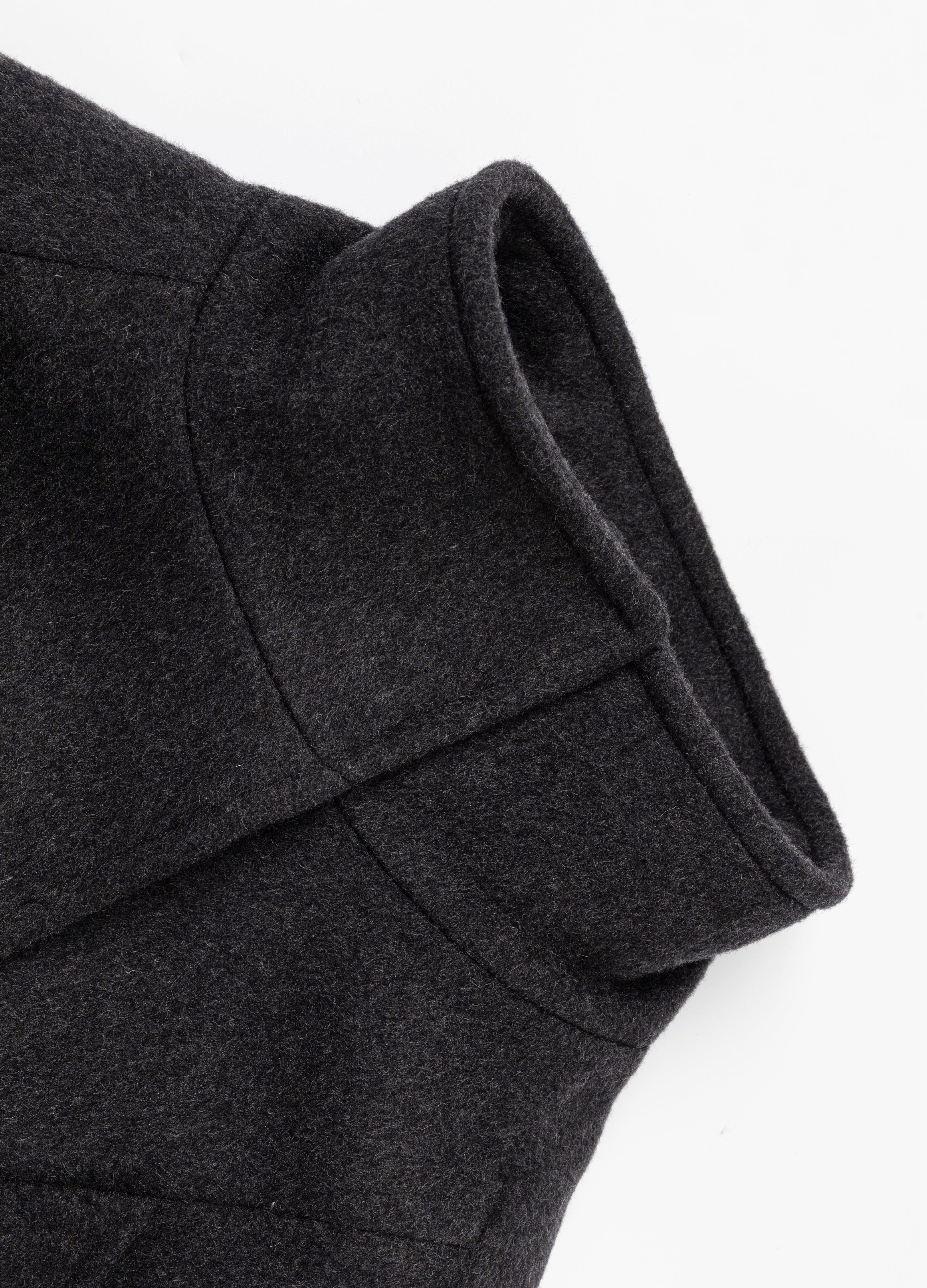 25FW BELTED DECONSTRUCT WOOL COAT