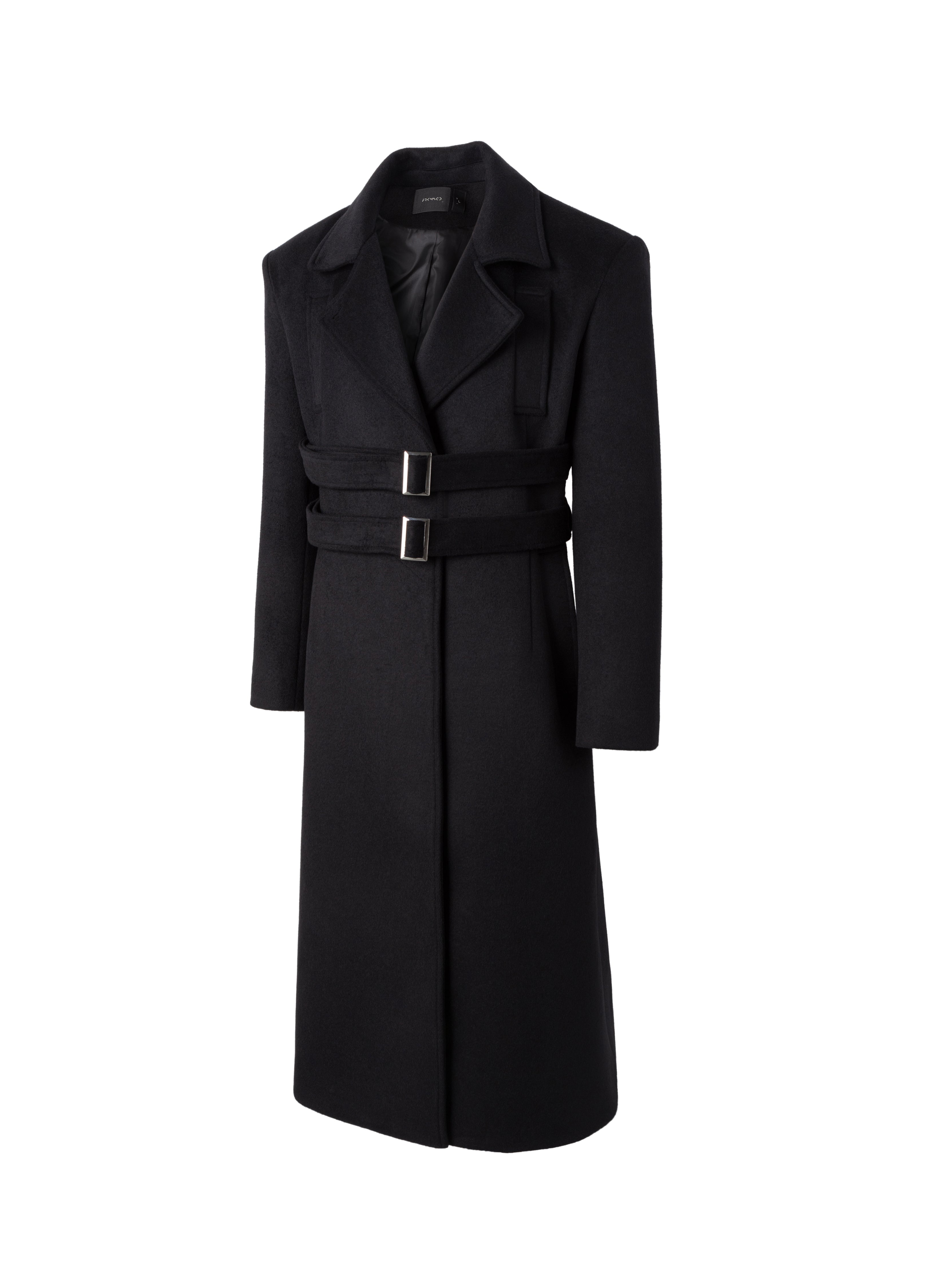 25FW DOUBLE-BELT WOOL COAT