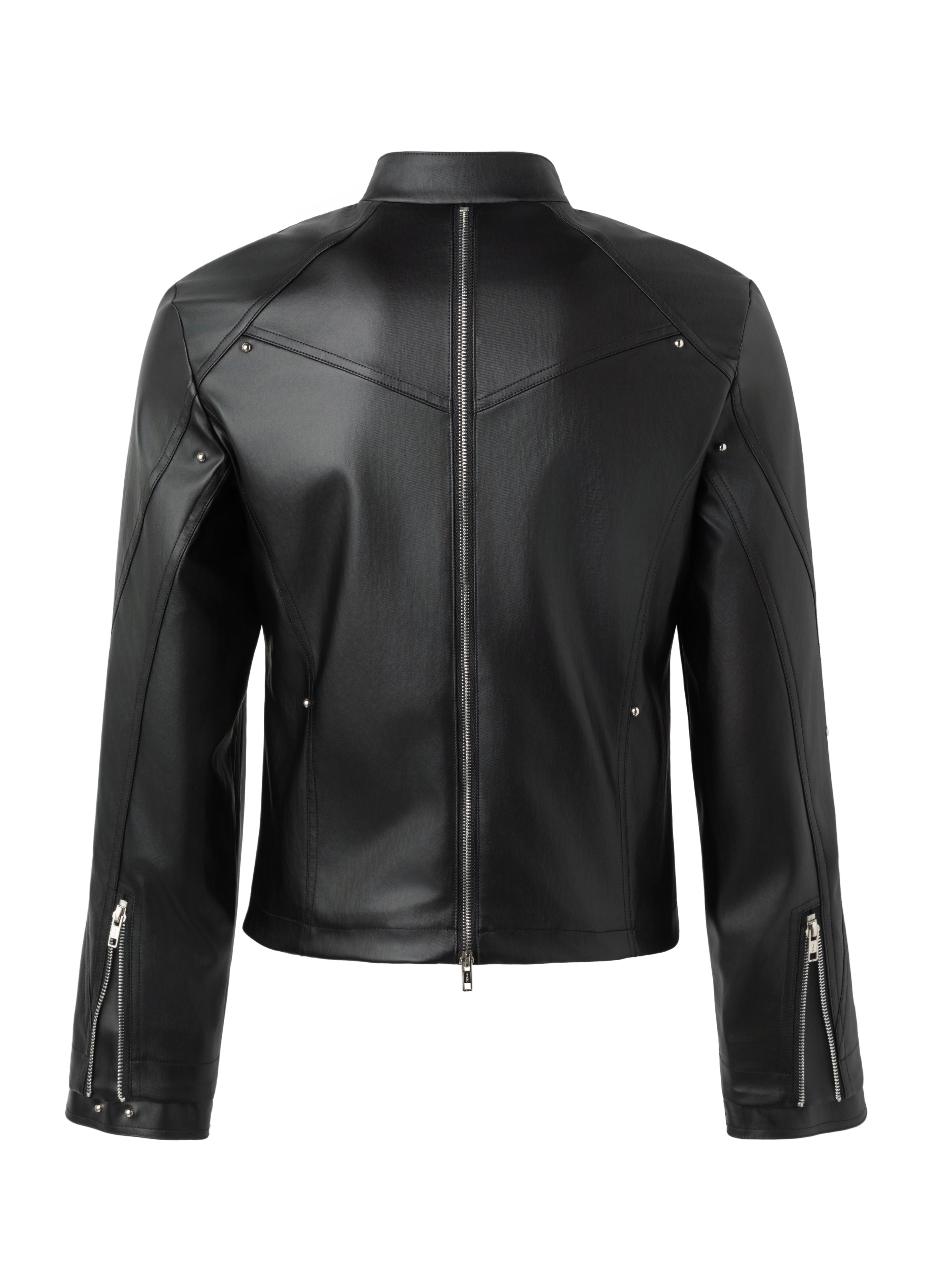 26SS DECONSTRUCT ZIP BIKER JACKET