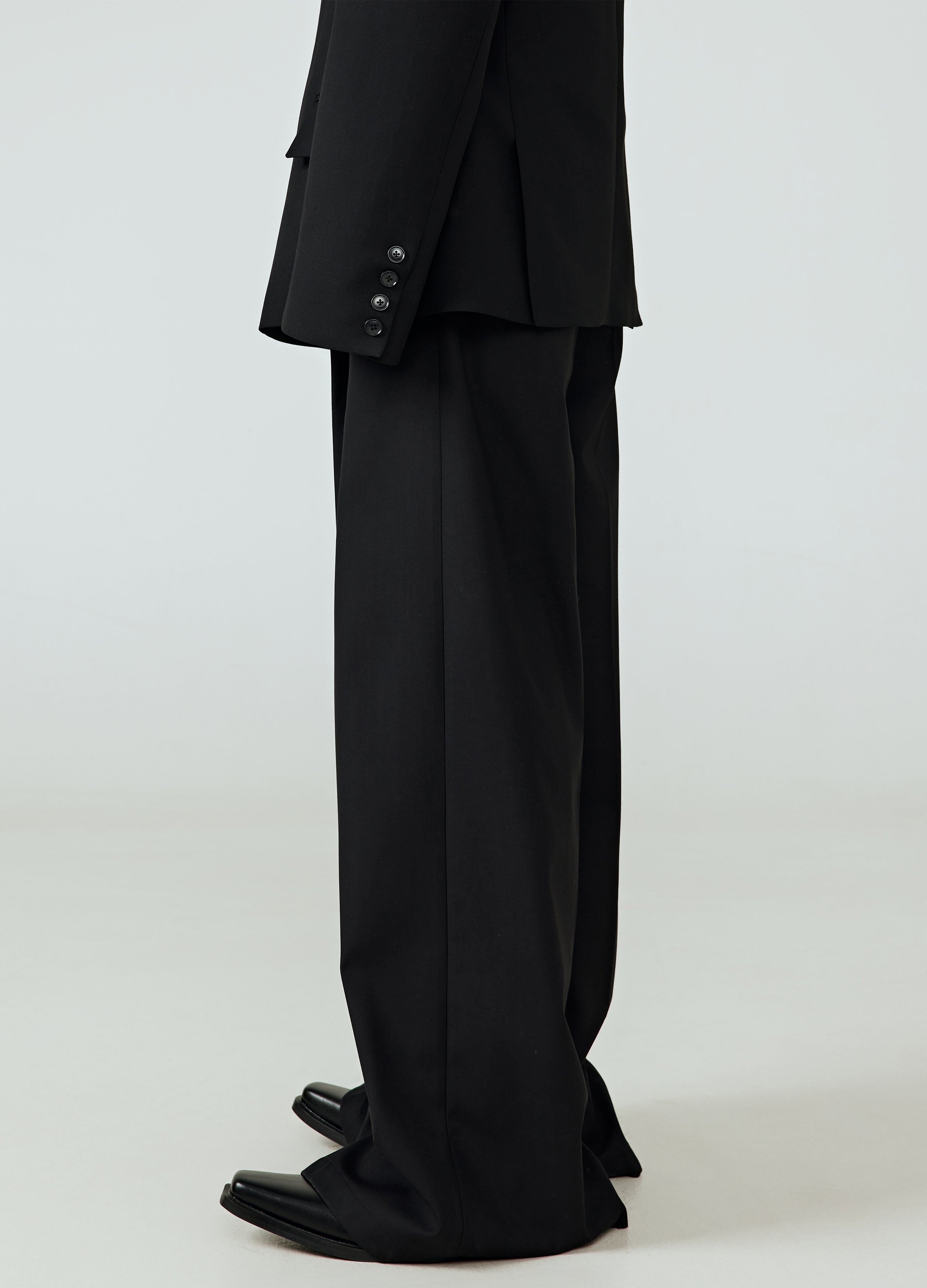 25SS DRAPED VOID WIDE-LEG TROUSERS