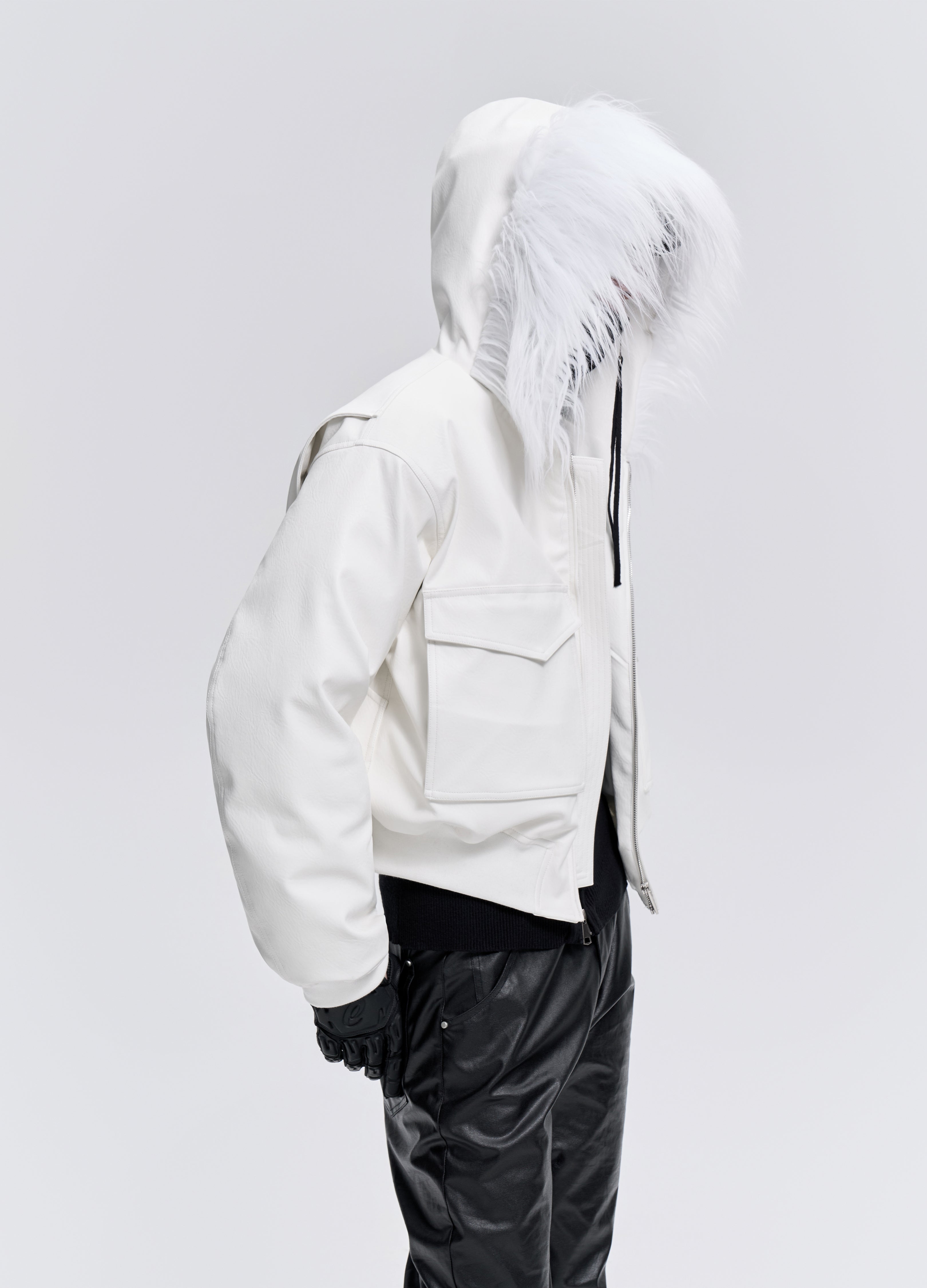 25FW WHITE FUR PARKA DOWN