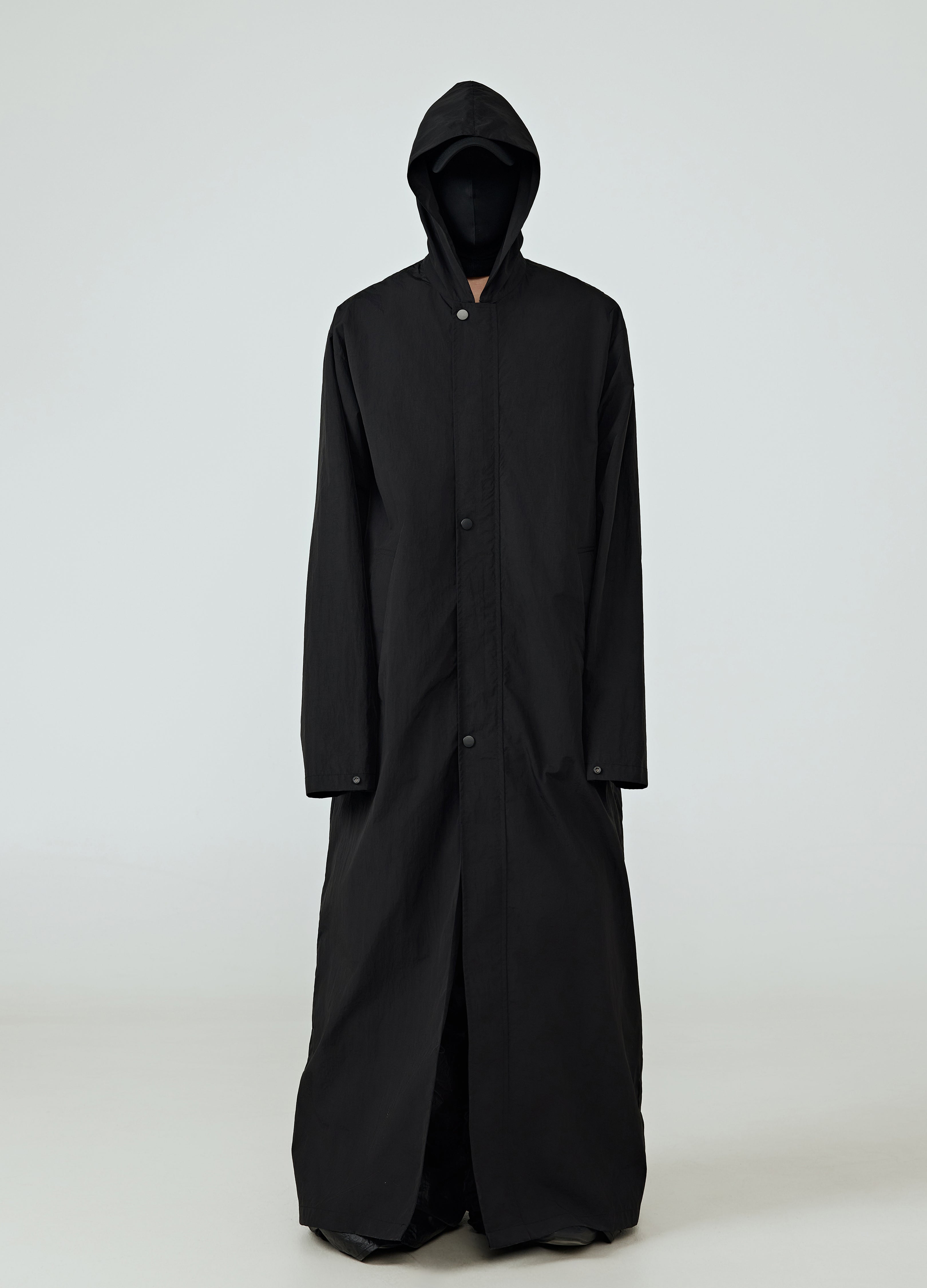 25SS DARK CASCADE HOODED TRENCH