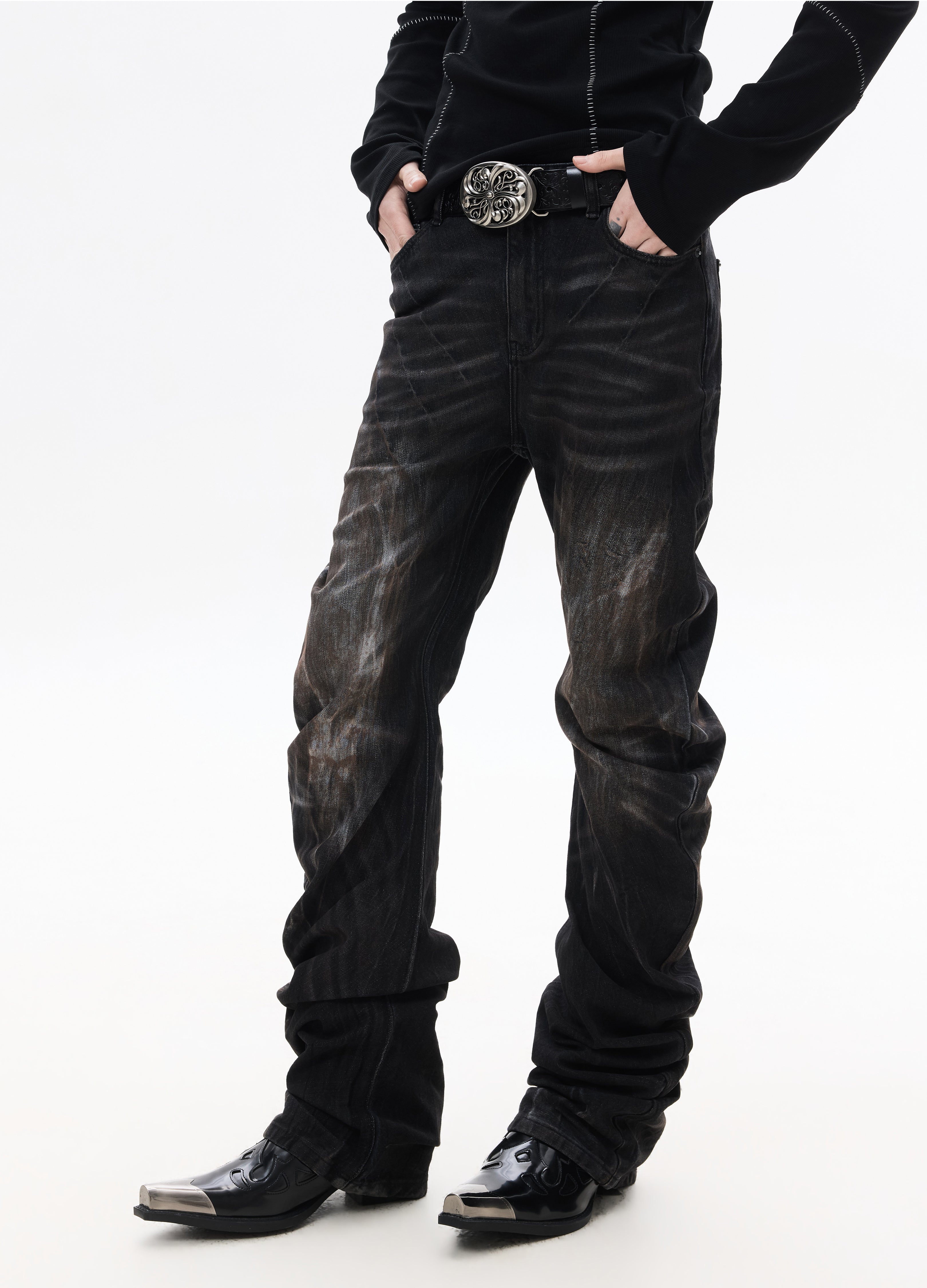 26SS RUST WASHED SLIM JEANS