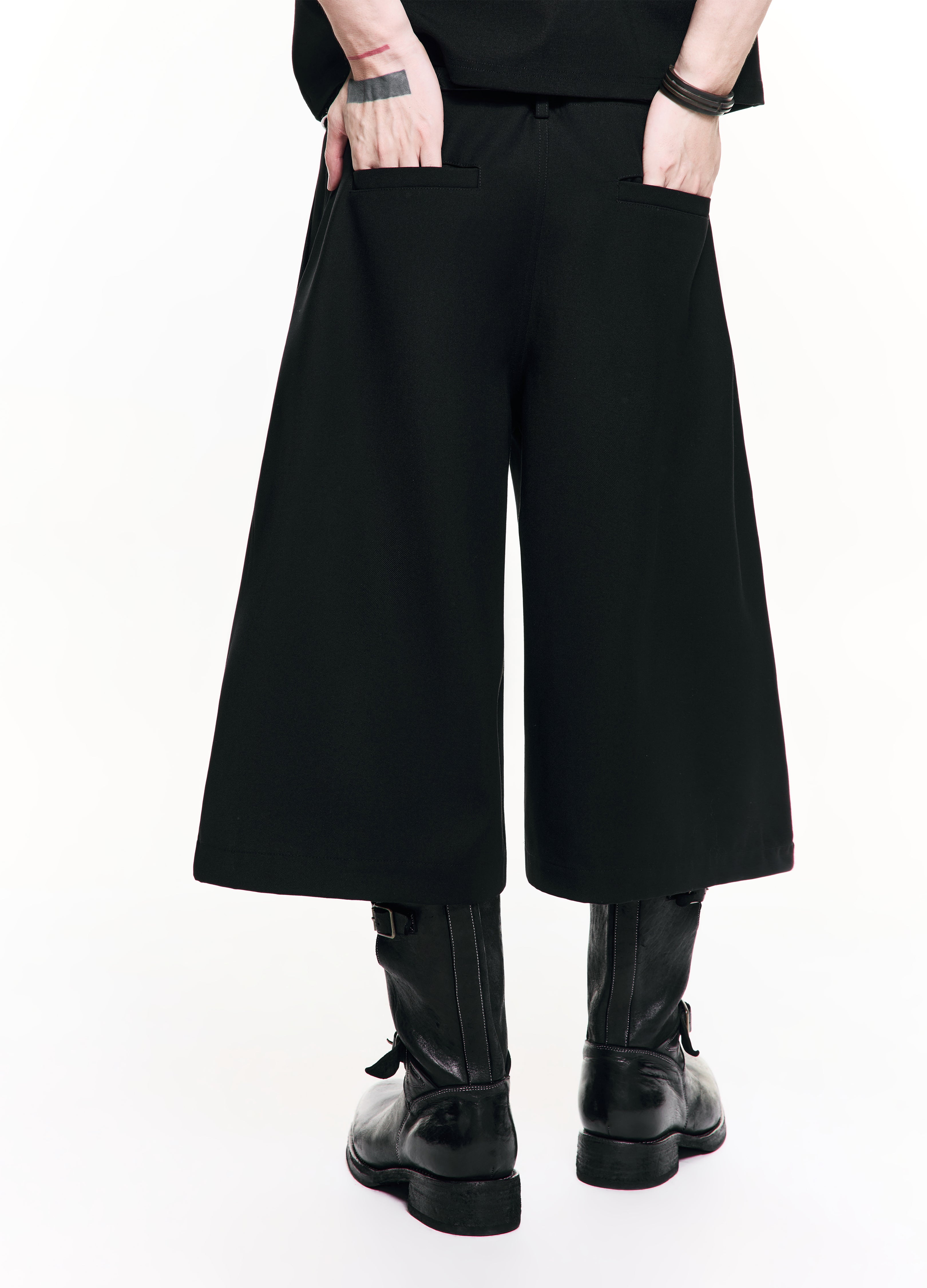 26SS CURVED CROP WIDE TROUSERS
