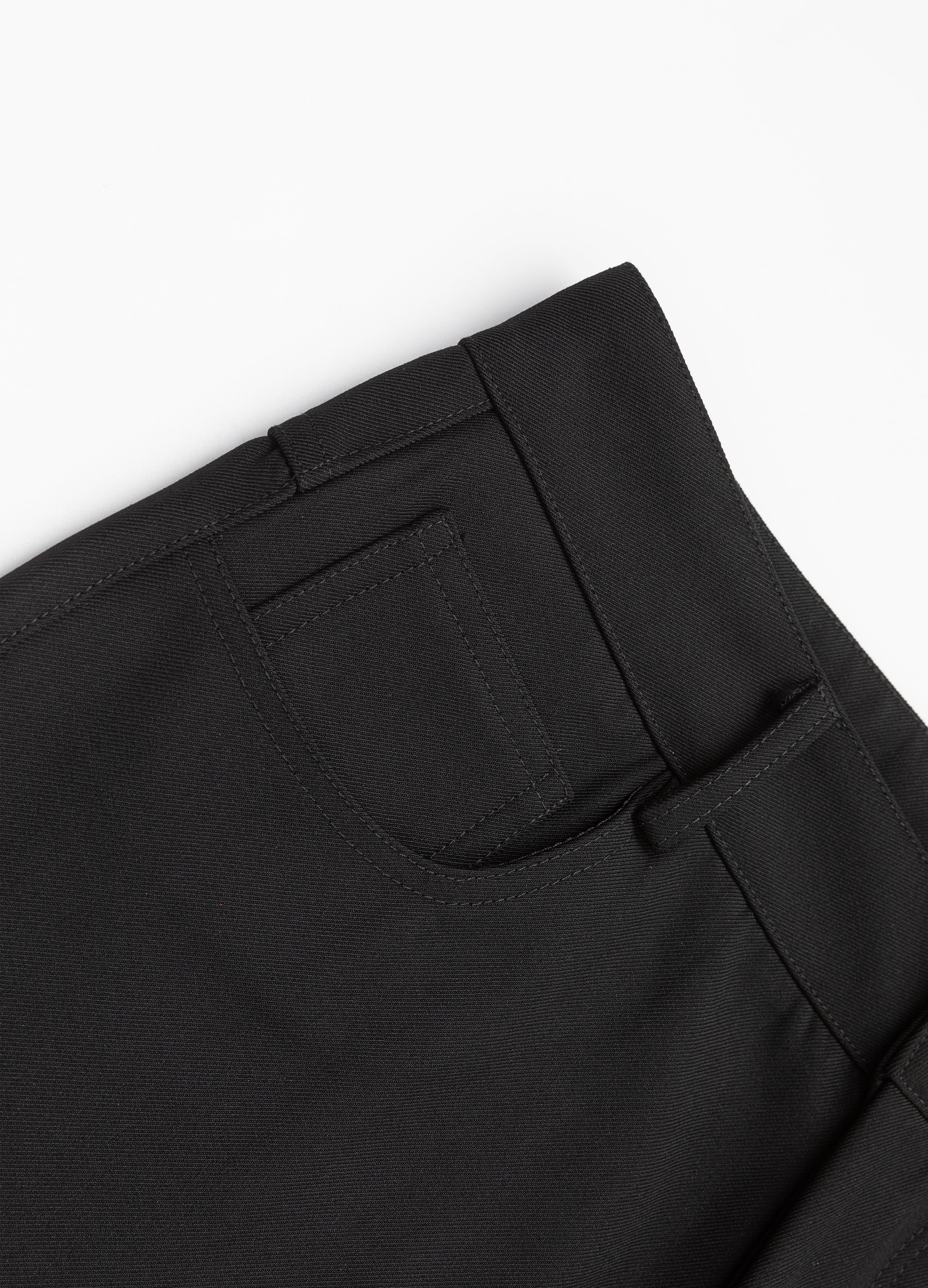 26SS CLASSIC STRAIGHT BLACK TROUSERS