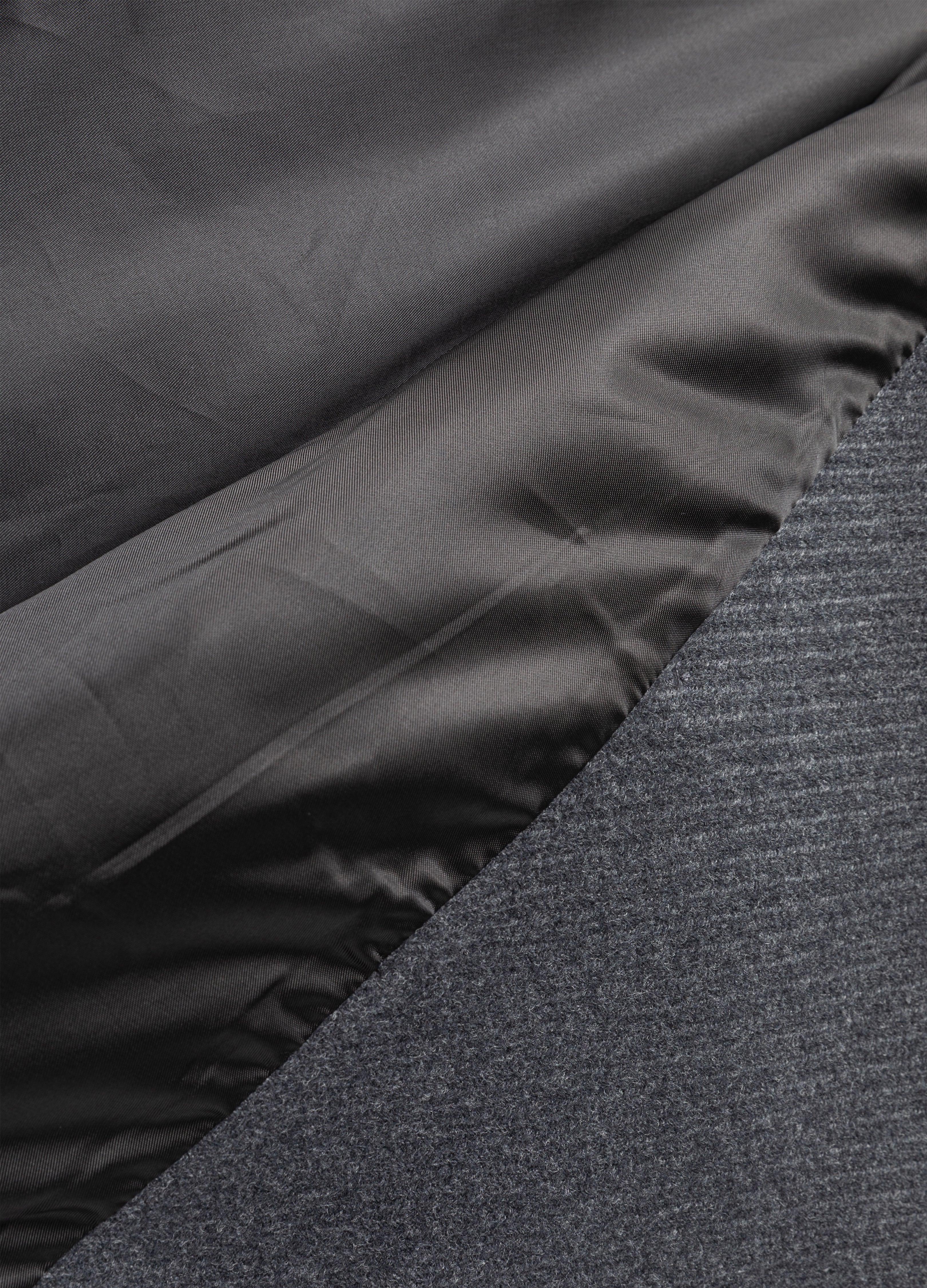 25FW GREY WAISTED WOOL OVERCOAT