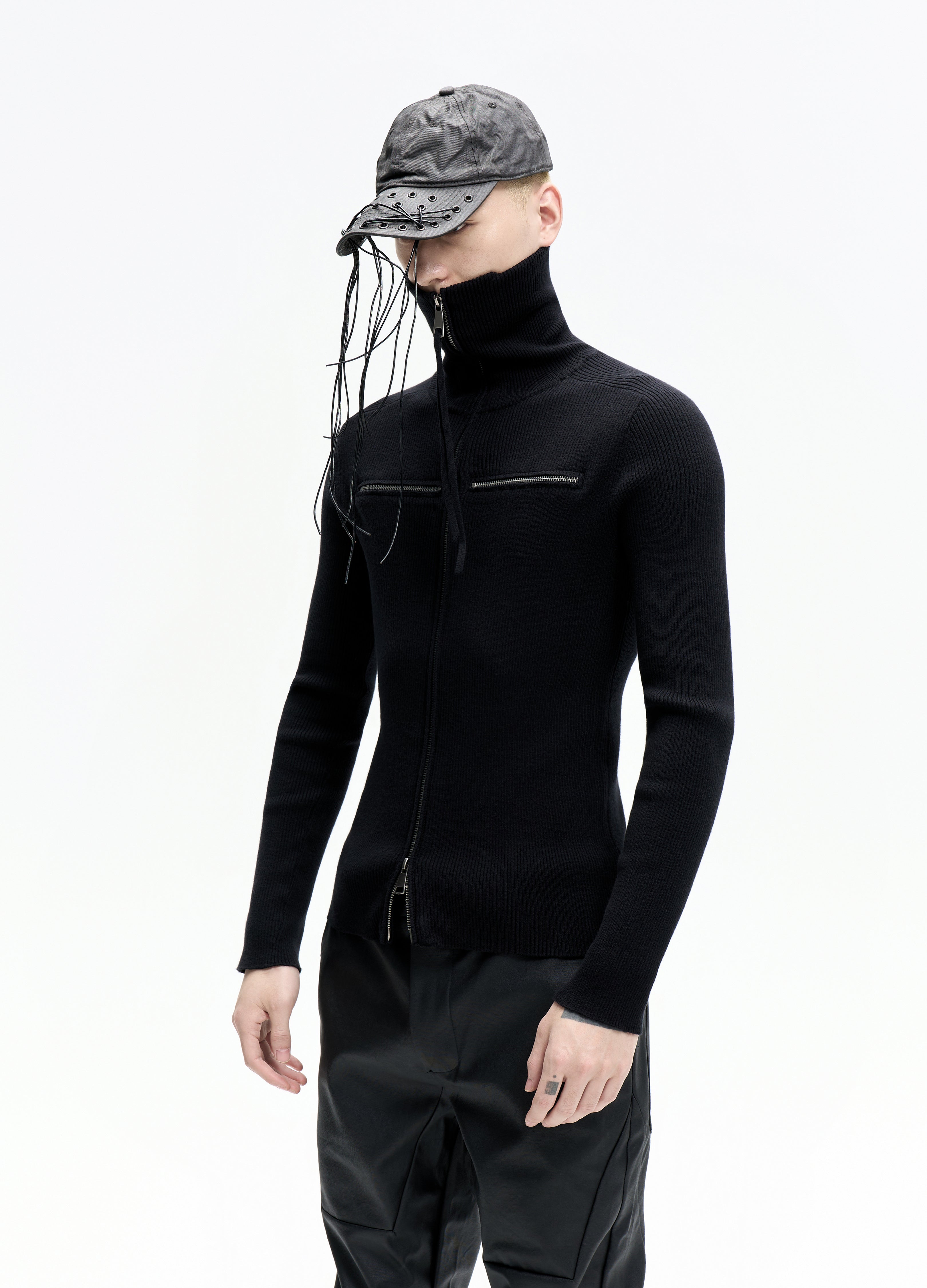 25FW DUAL-ZIP HIGH NECK KNIT