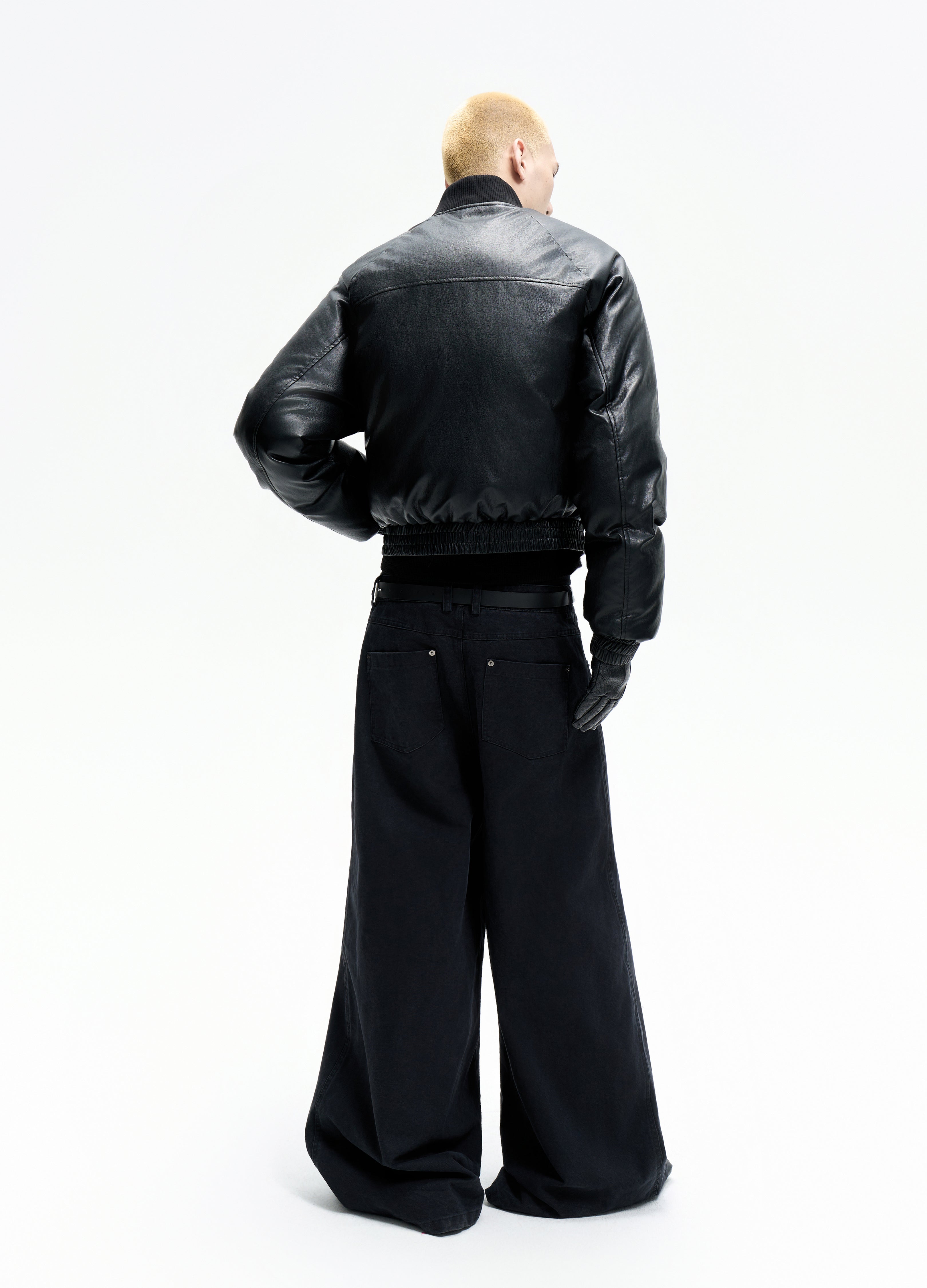 25FW LEATHER PUFFER BOMBER