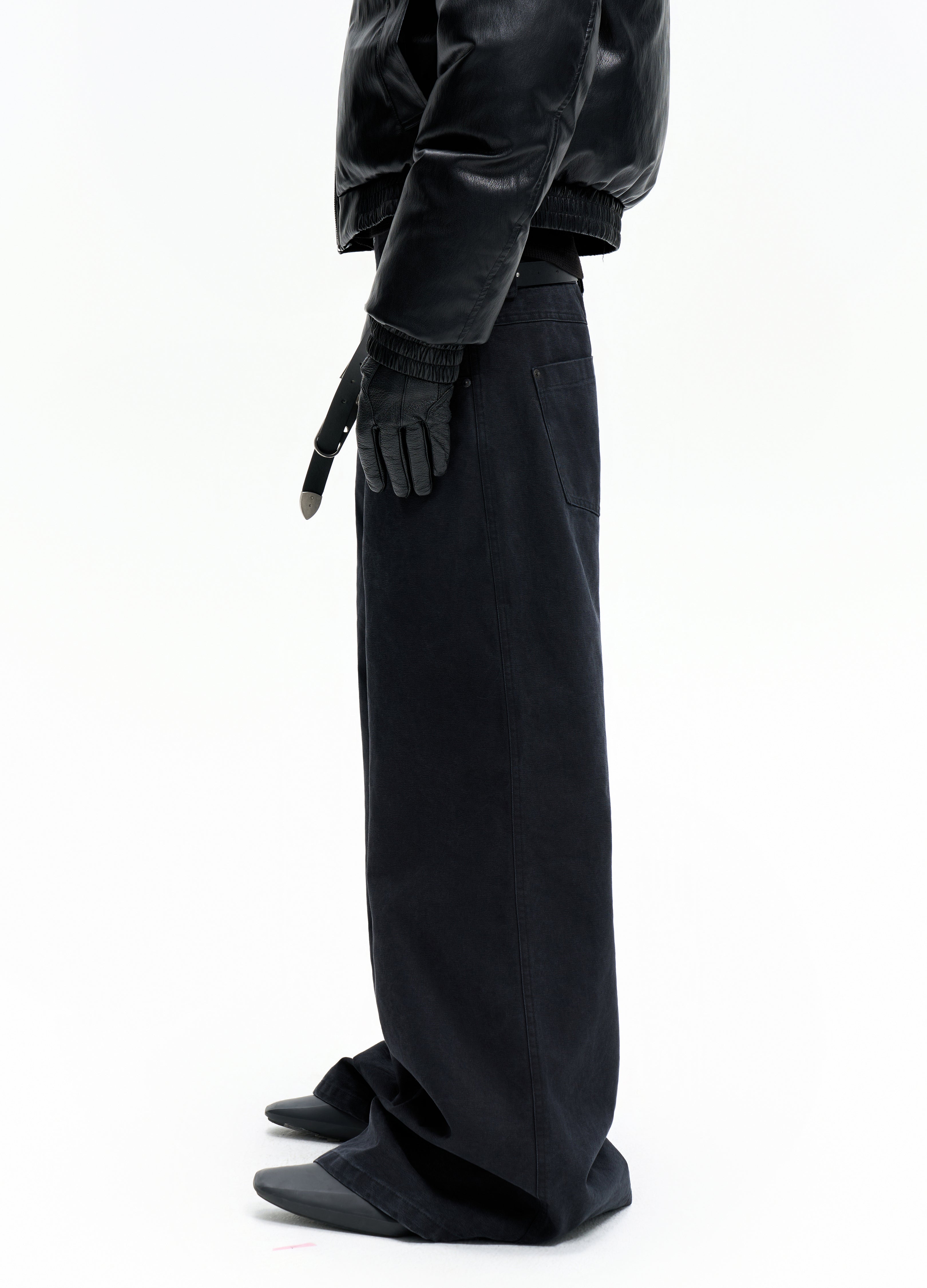 25FW WASHED BLACK BAGGY DENIM