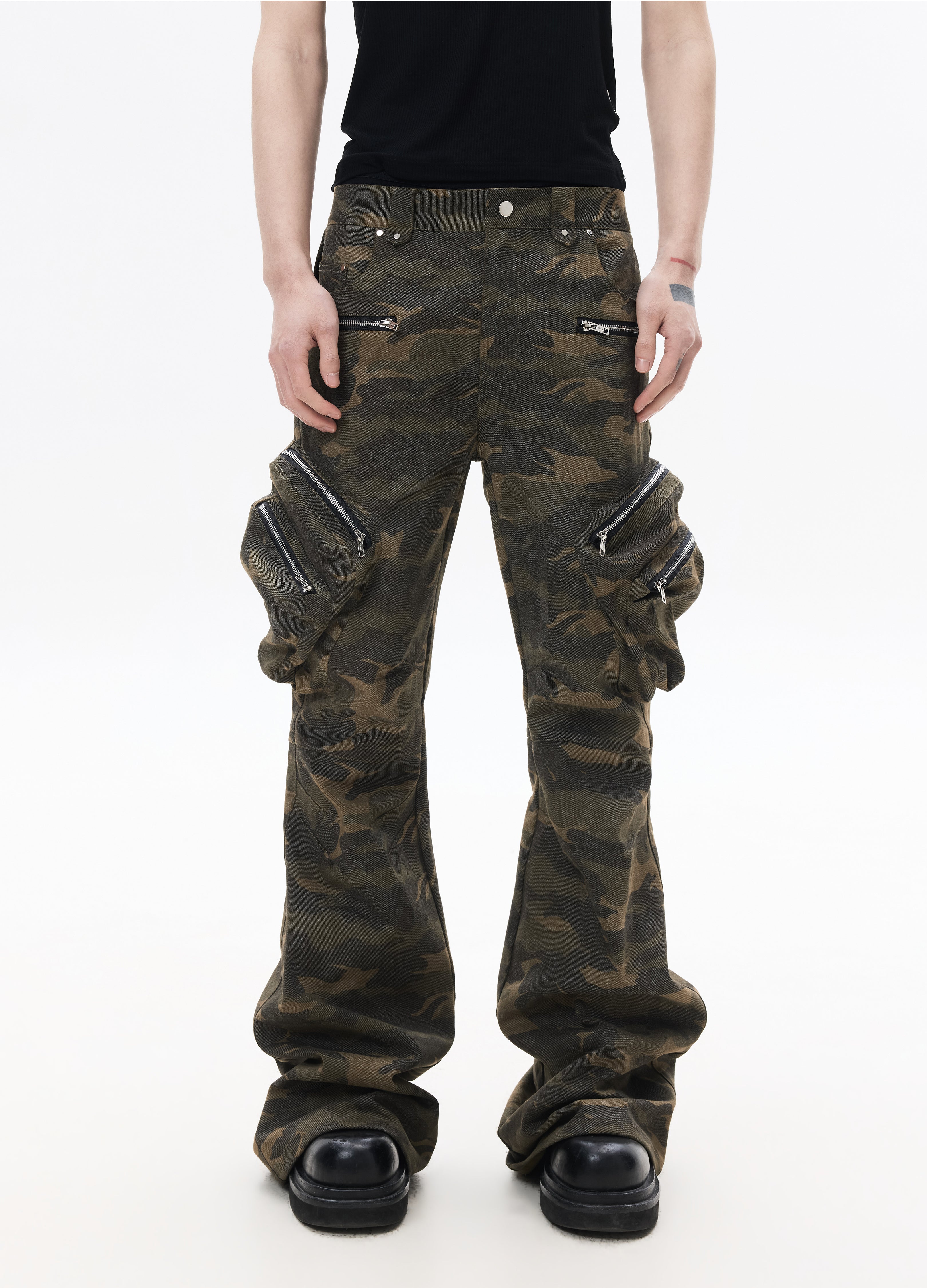 26SS HEAVY CAMO CARGO PANTS