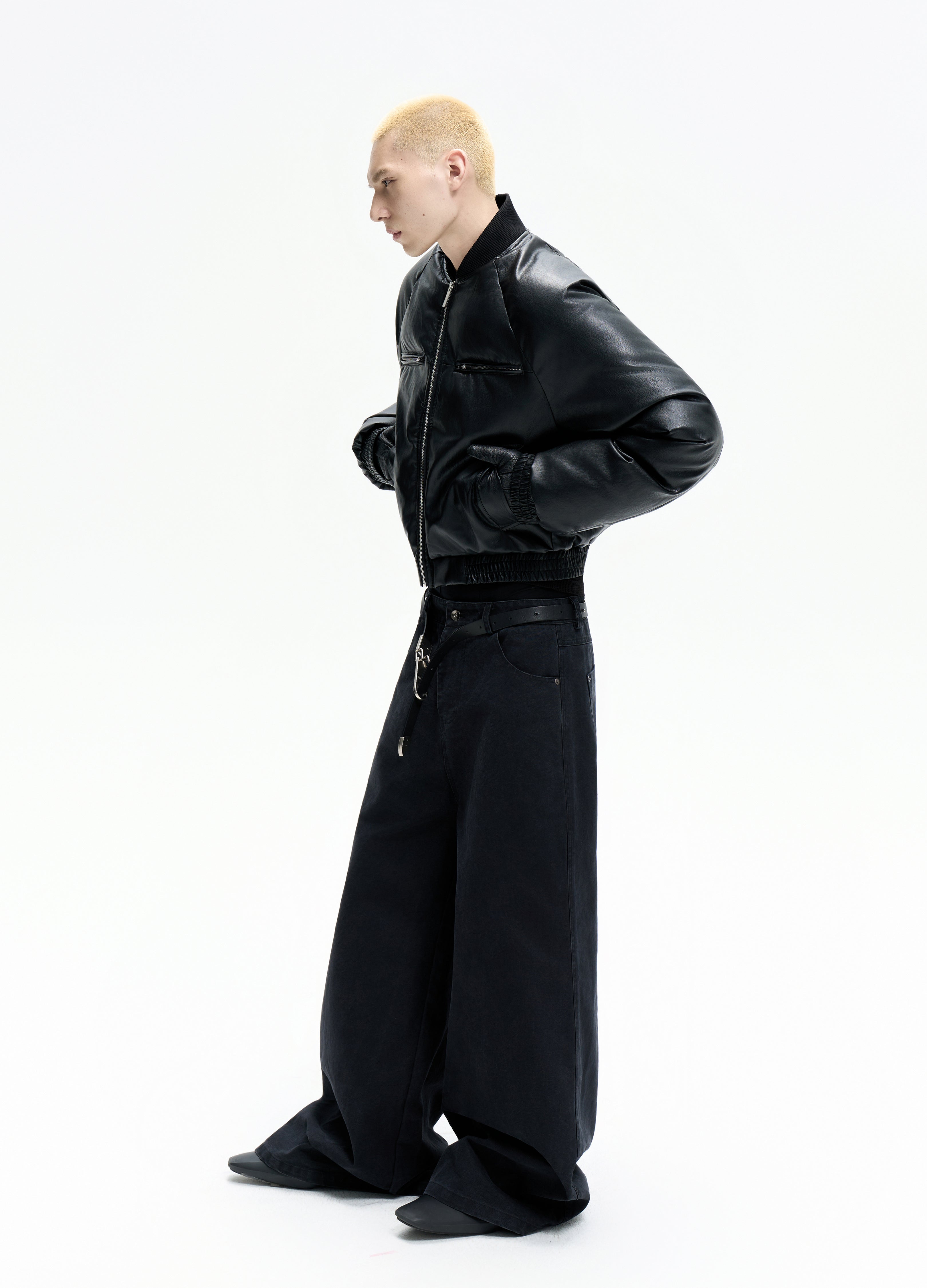 25FW LEATHER PUFFER BOMBER