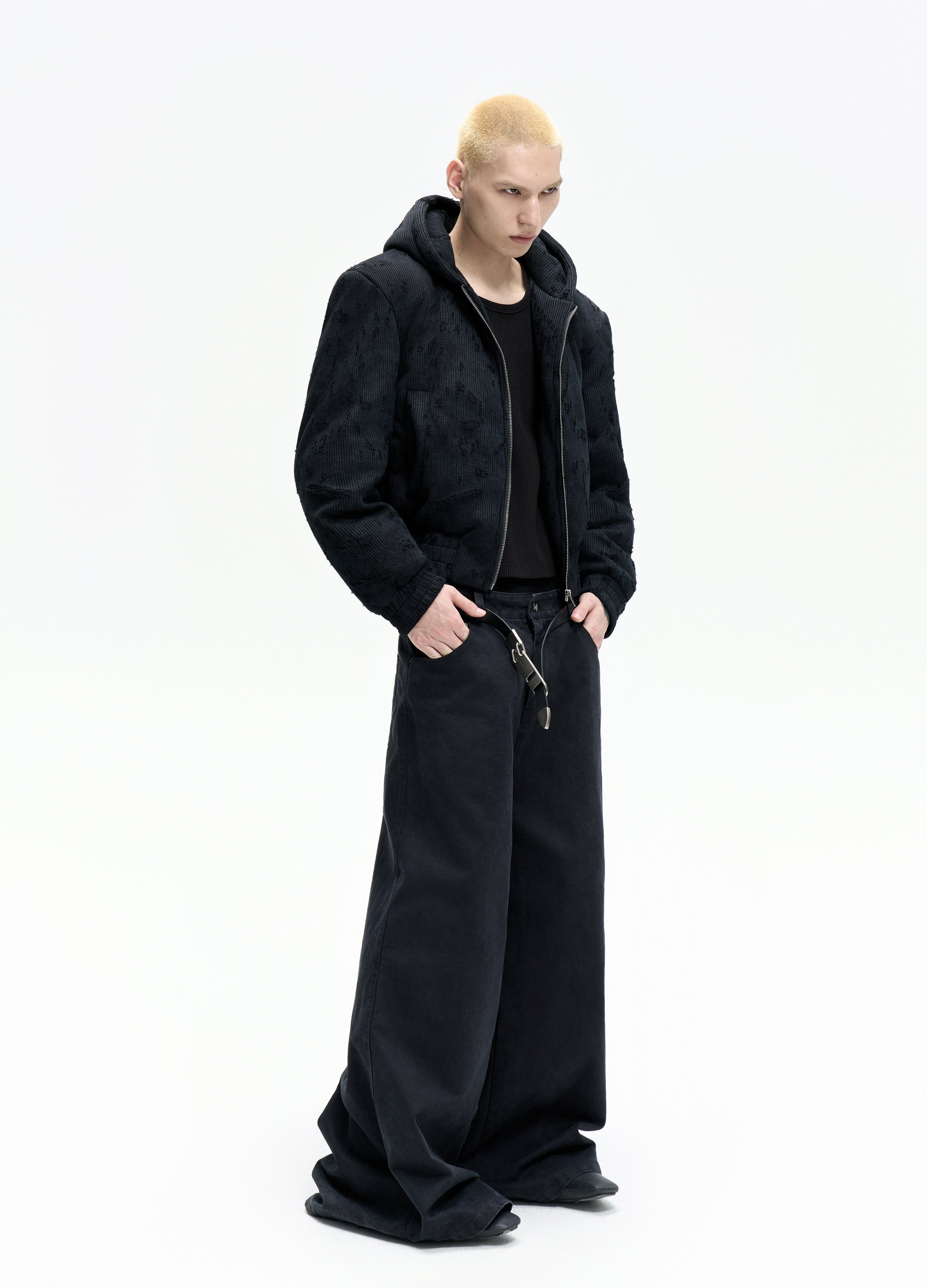 25FW DISTRESSED TEXTURE PUFFER