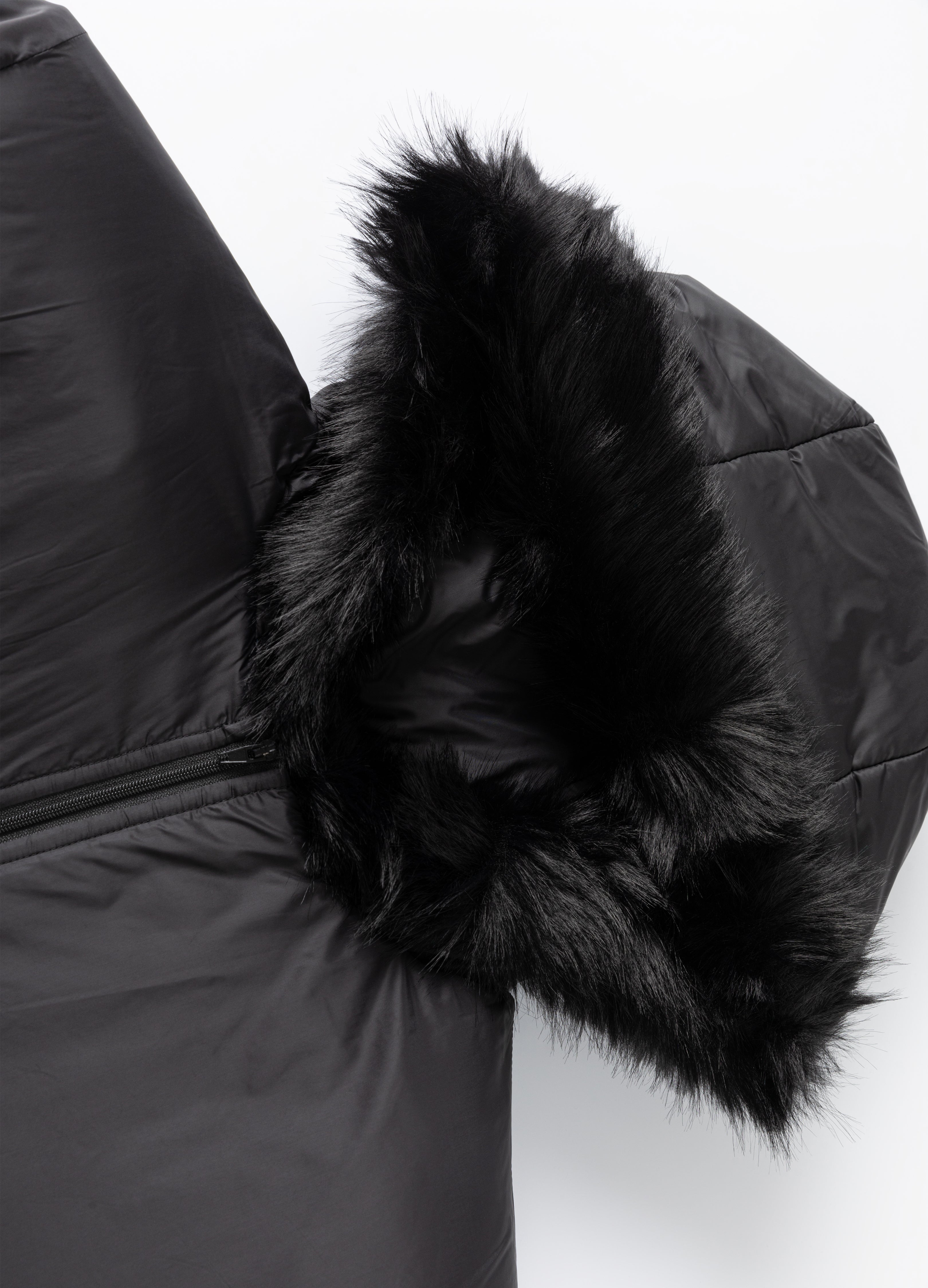 25FW FUR HOODED PUFFER JACKET