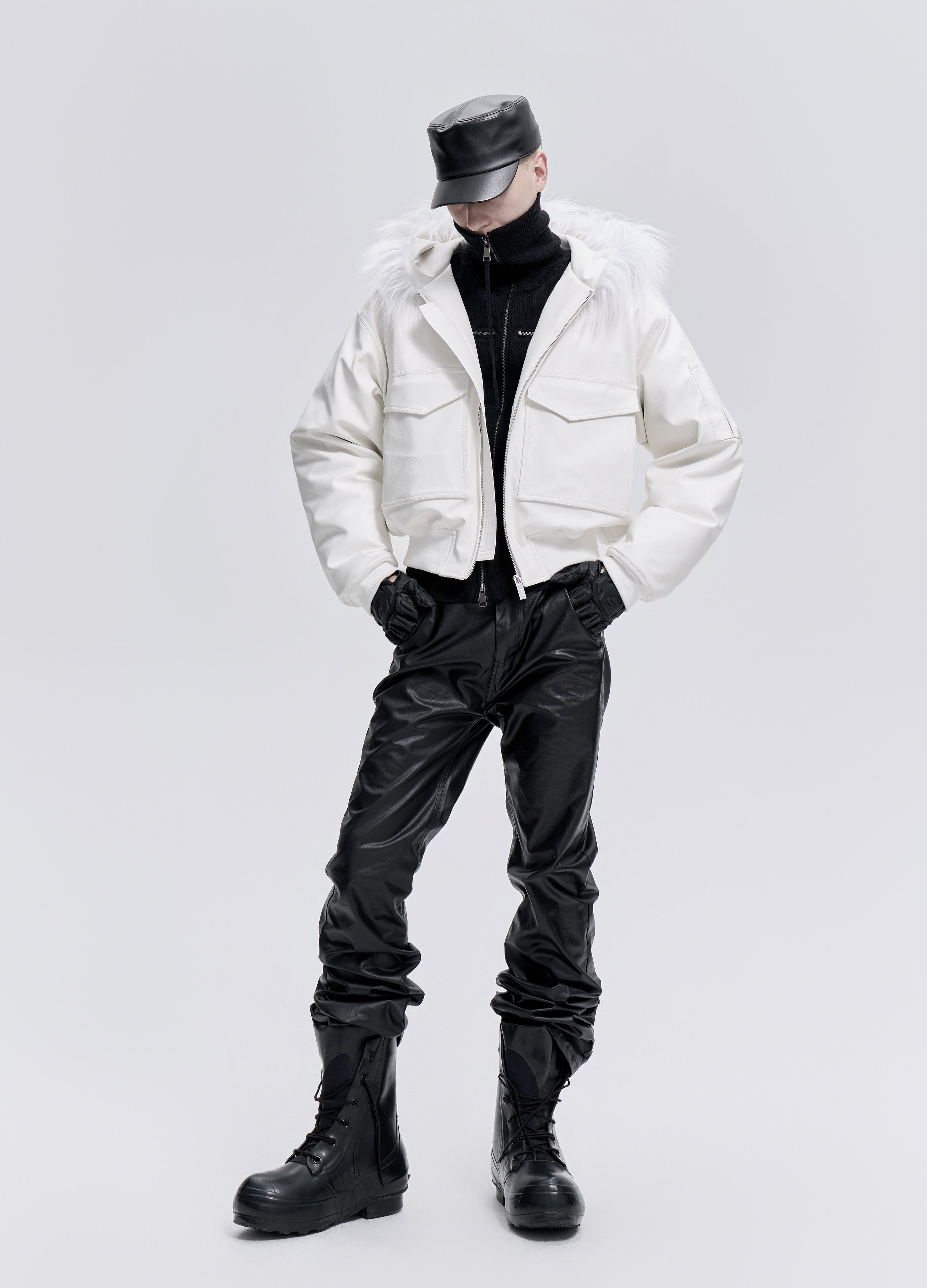 25FW WHITE FUR PARKA DOWN