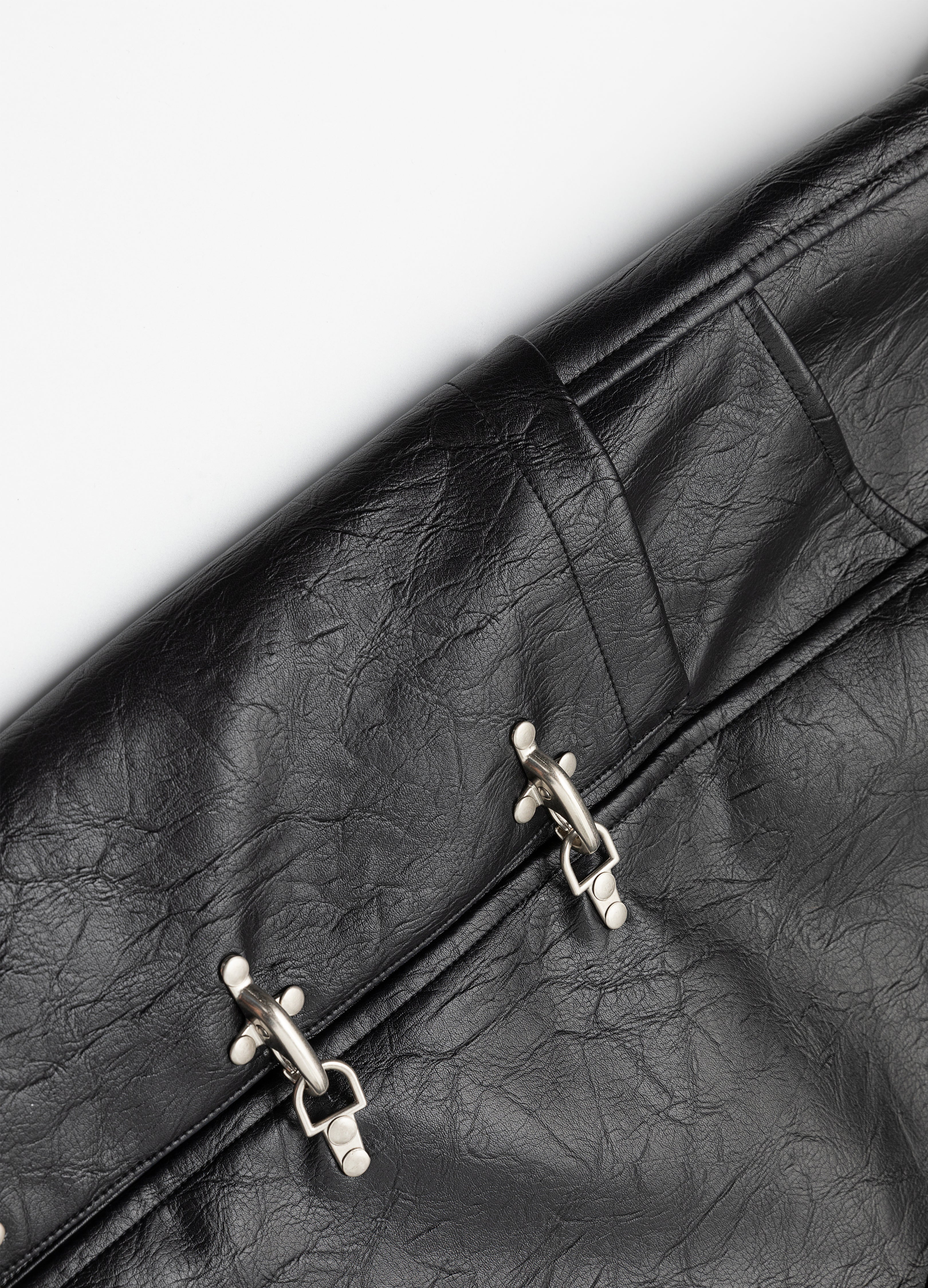 26SS BULLET FLARE LEATHER PANTS