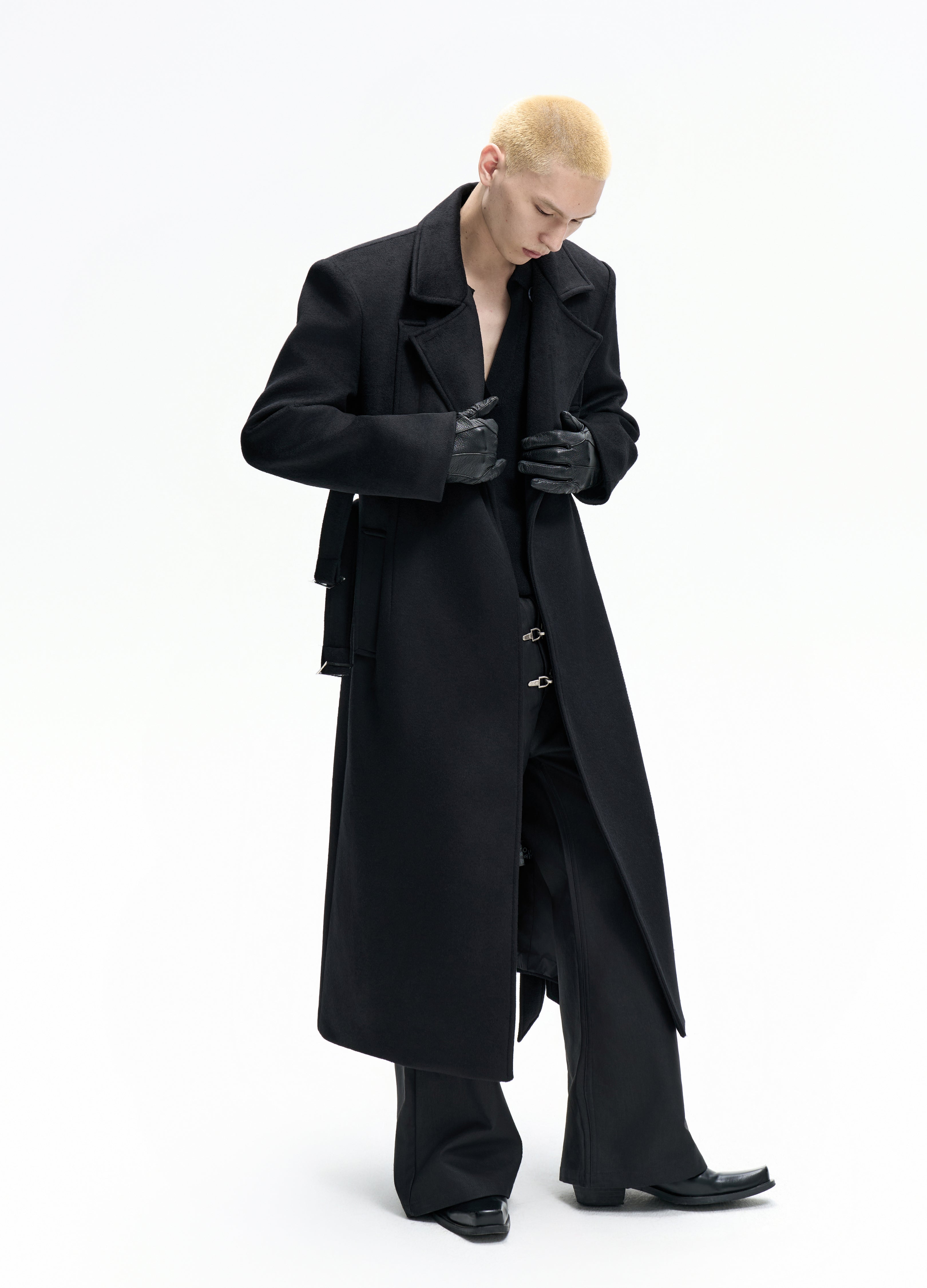 25FW DOUBLE-BELT WOOL COAT