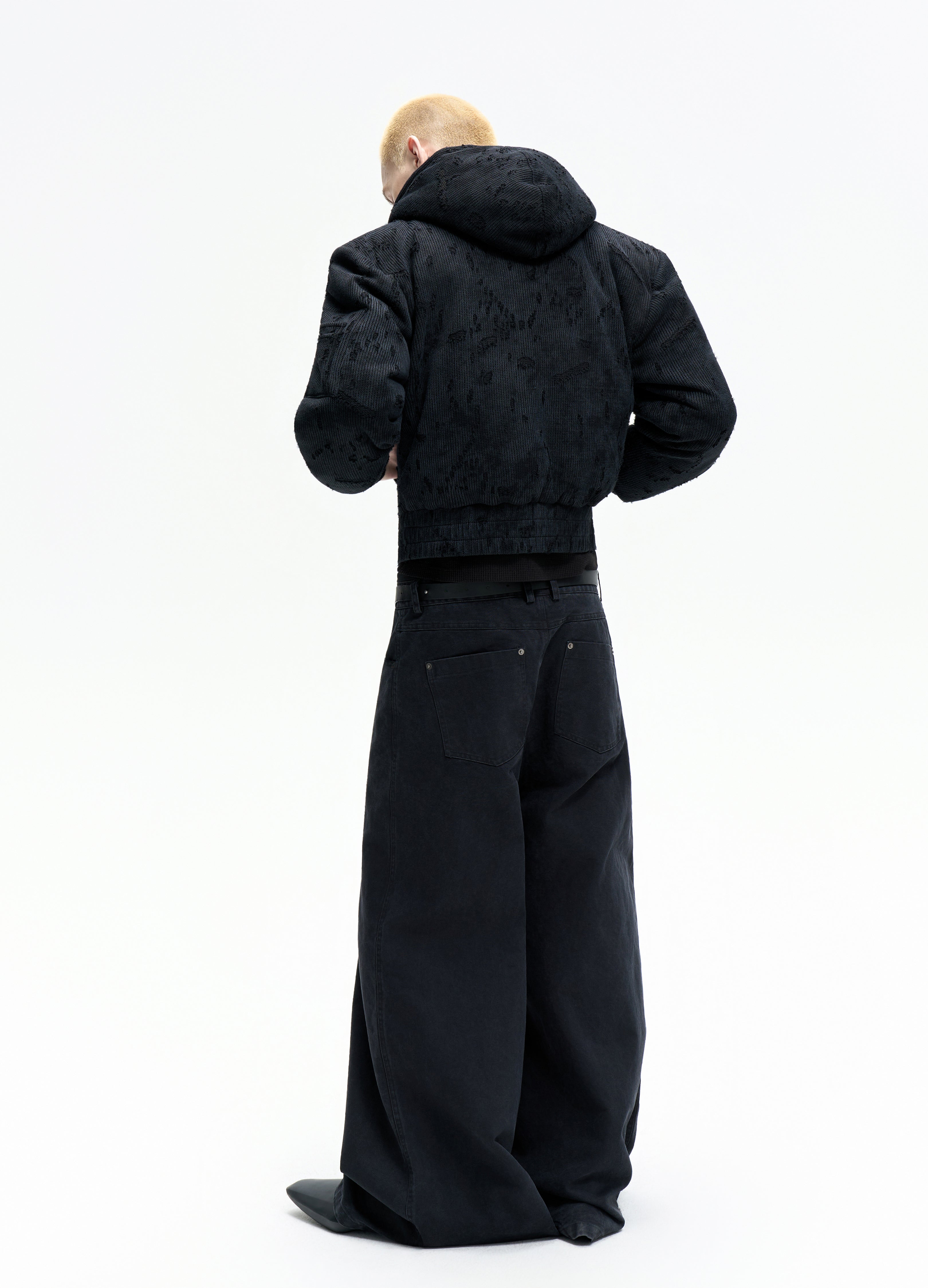 25FW DISTRESSED TEXTURE PUFFER