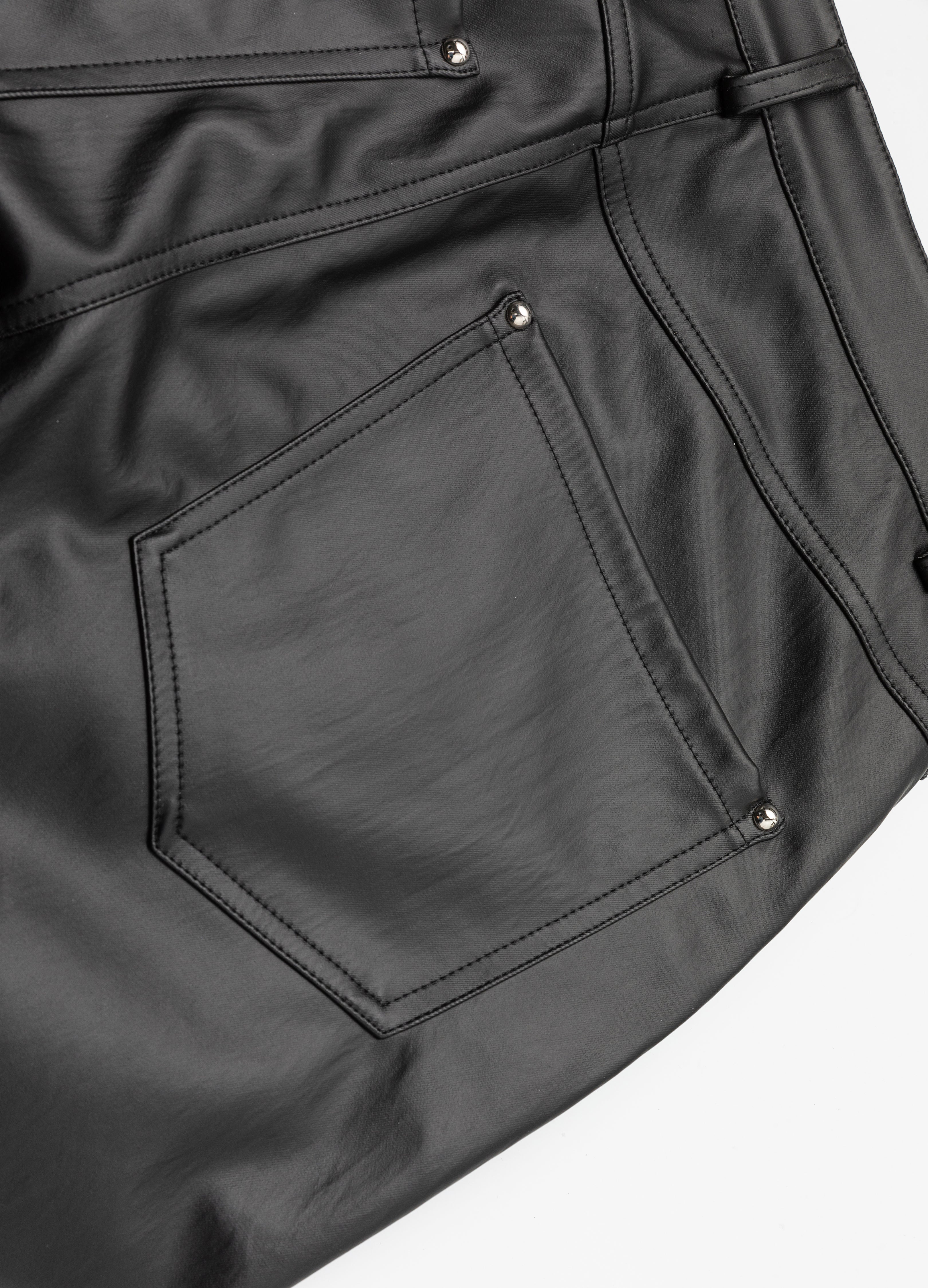 26SS MULTI-ZIP BIKER LEATHER PANTS
