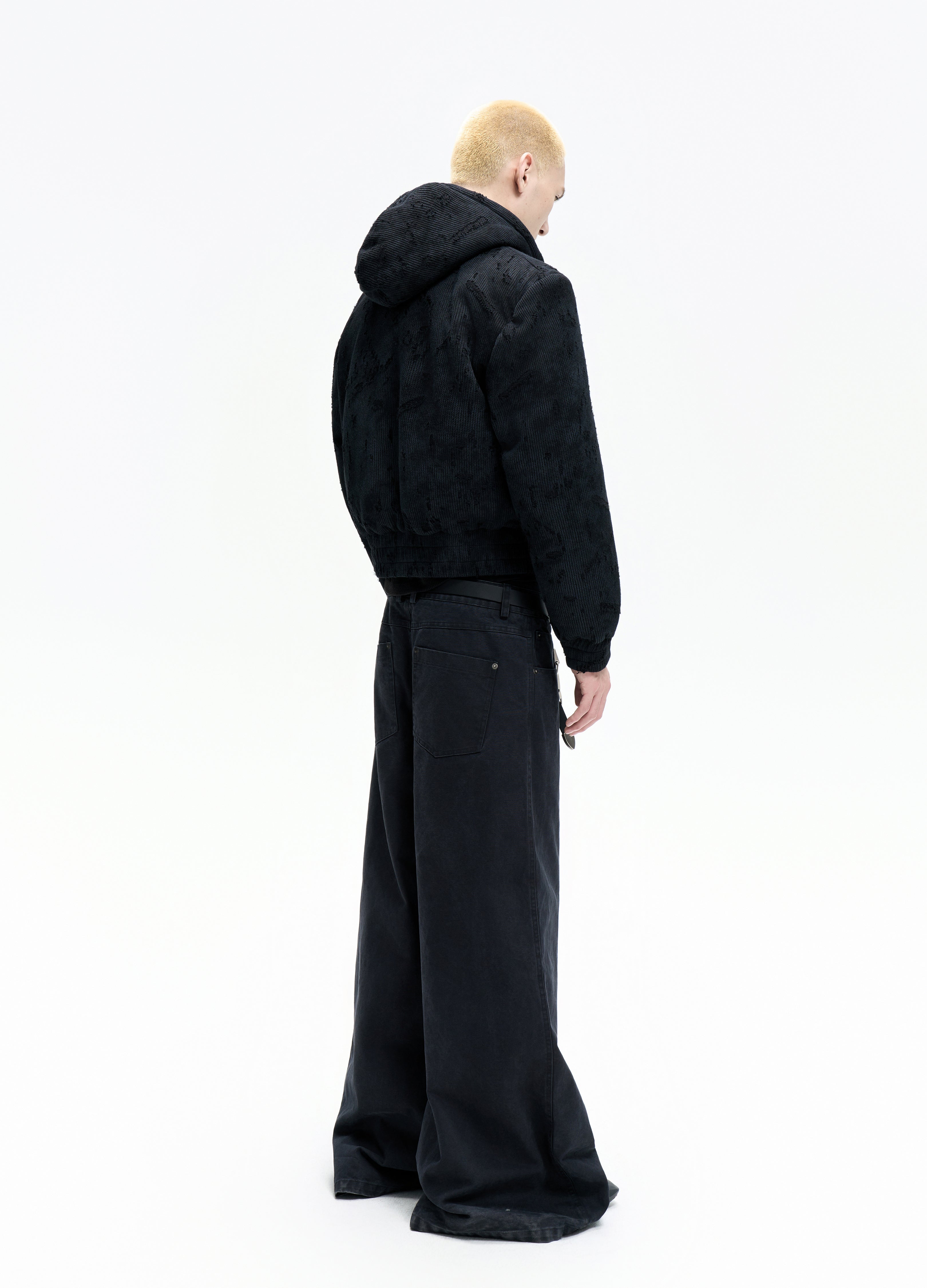 25FW DISTRESSED TEXTURE PUFFER