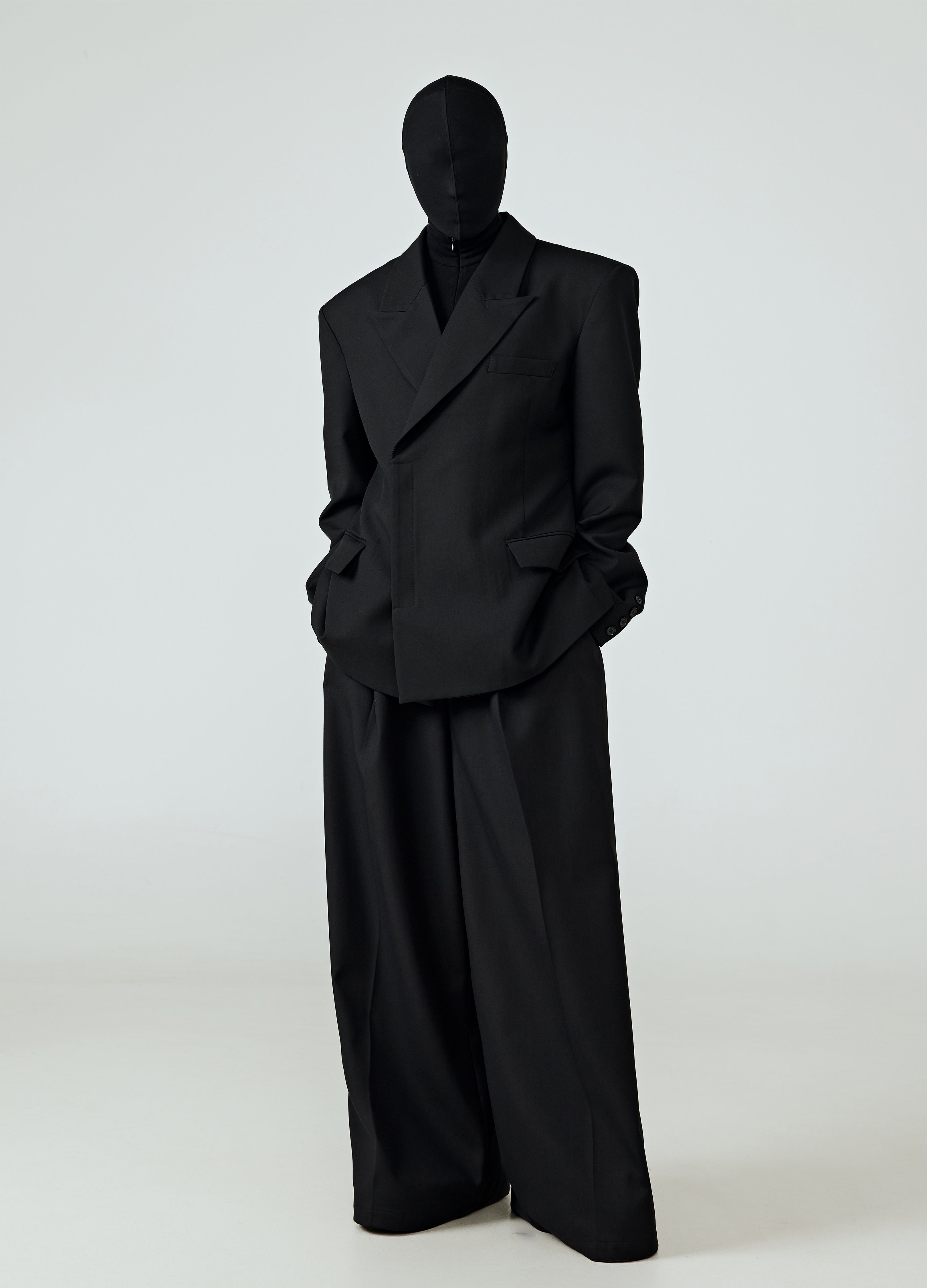 25SS DRAPED VOID WIDE-LEG TROUSERS