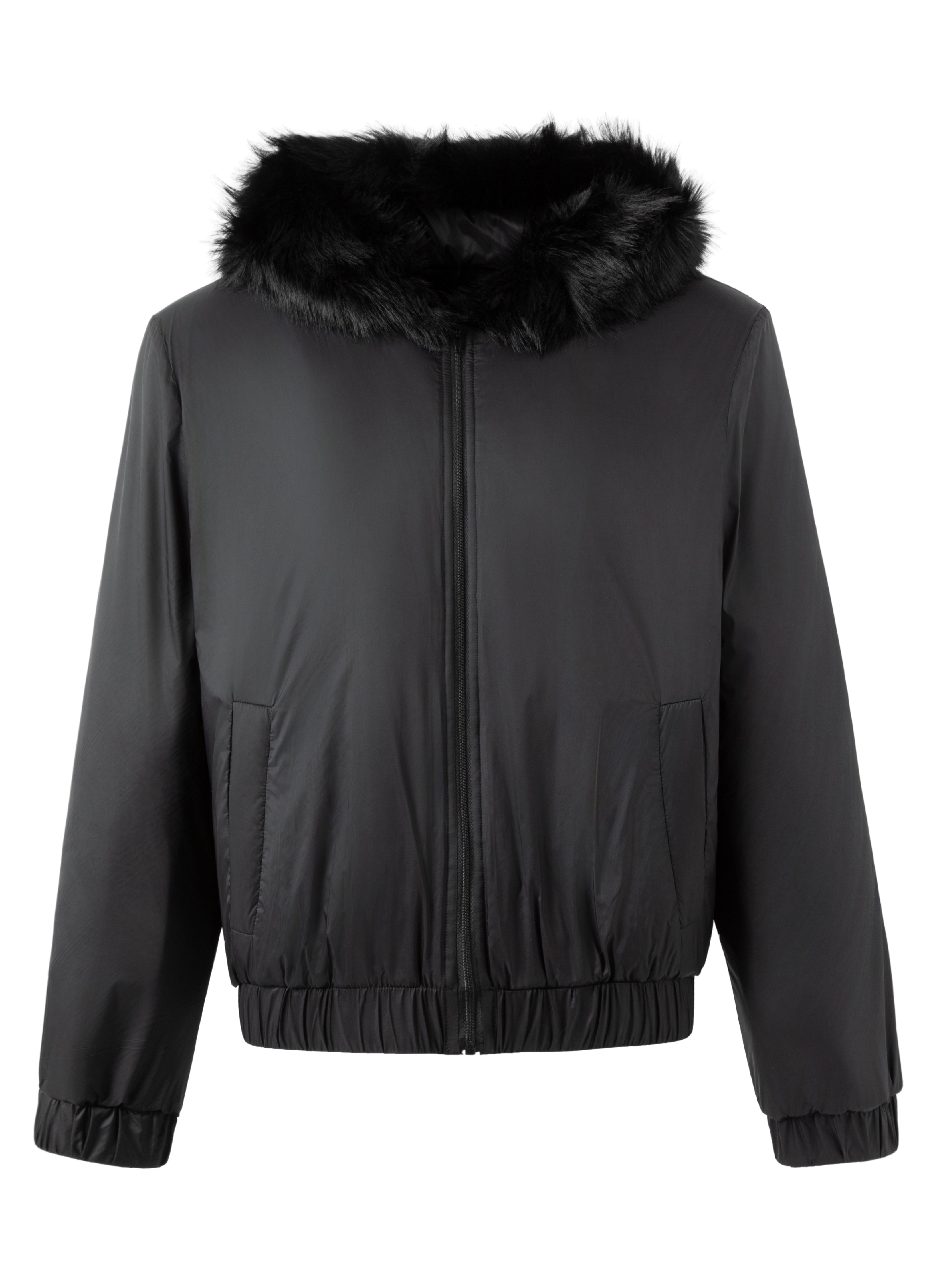 25FW FUR HOODED PUFFER JACKET