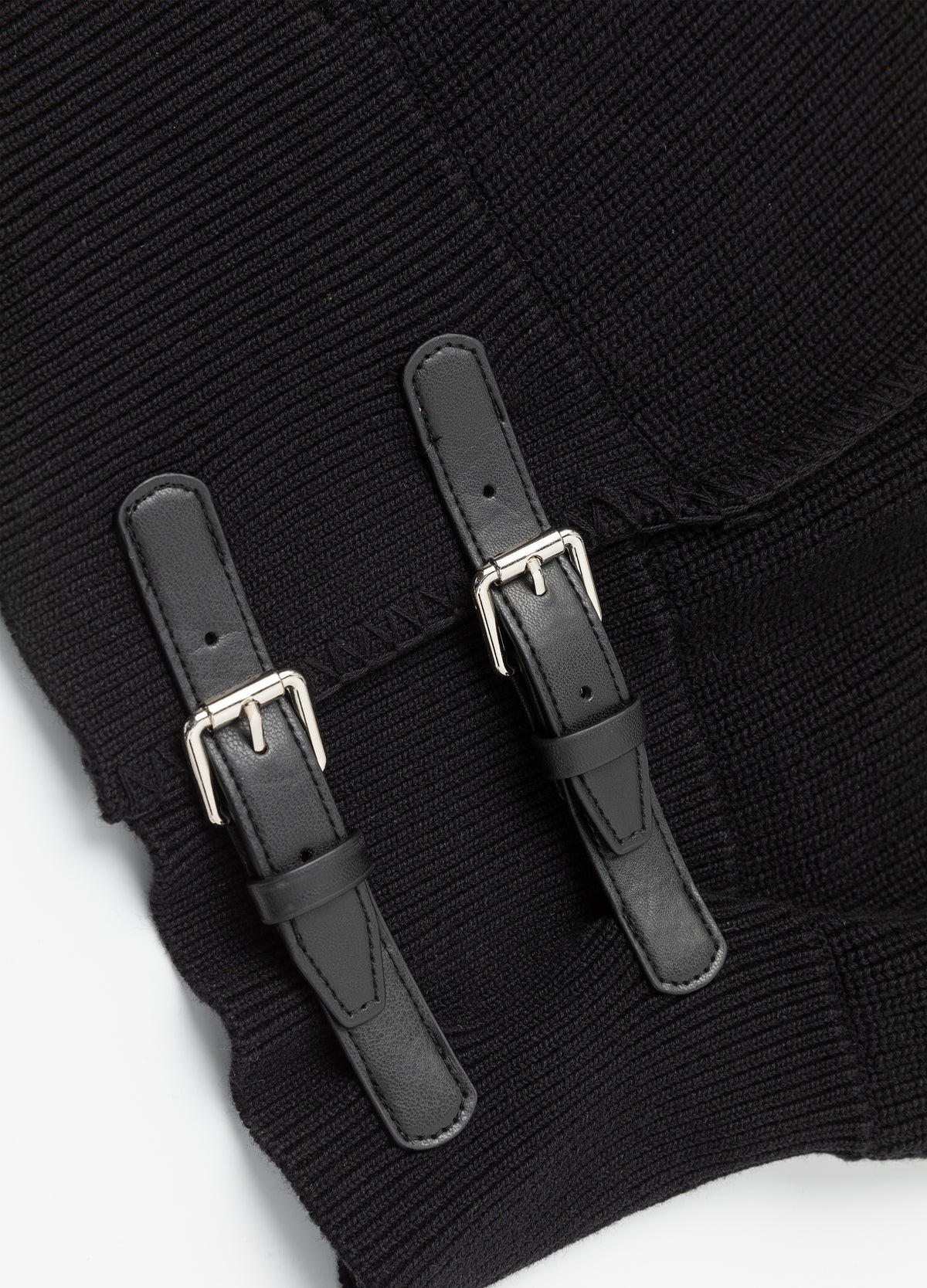 Two buckles across the front.