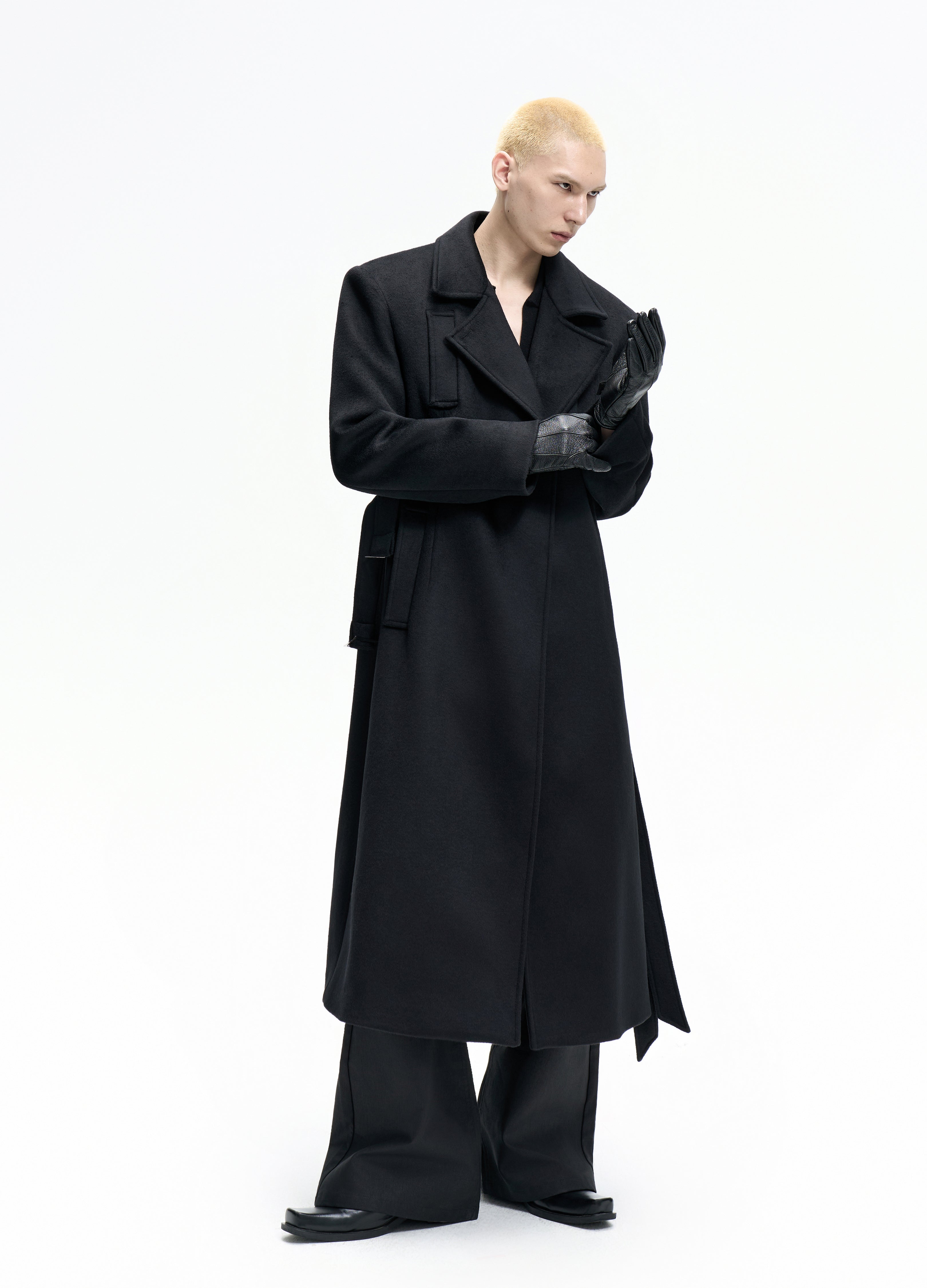 25FW DOUBLE-BELT WOOL COAT