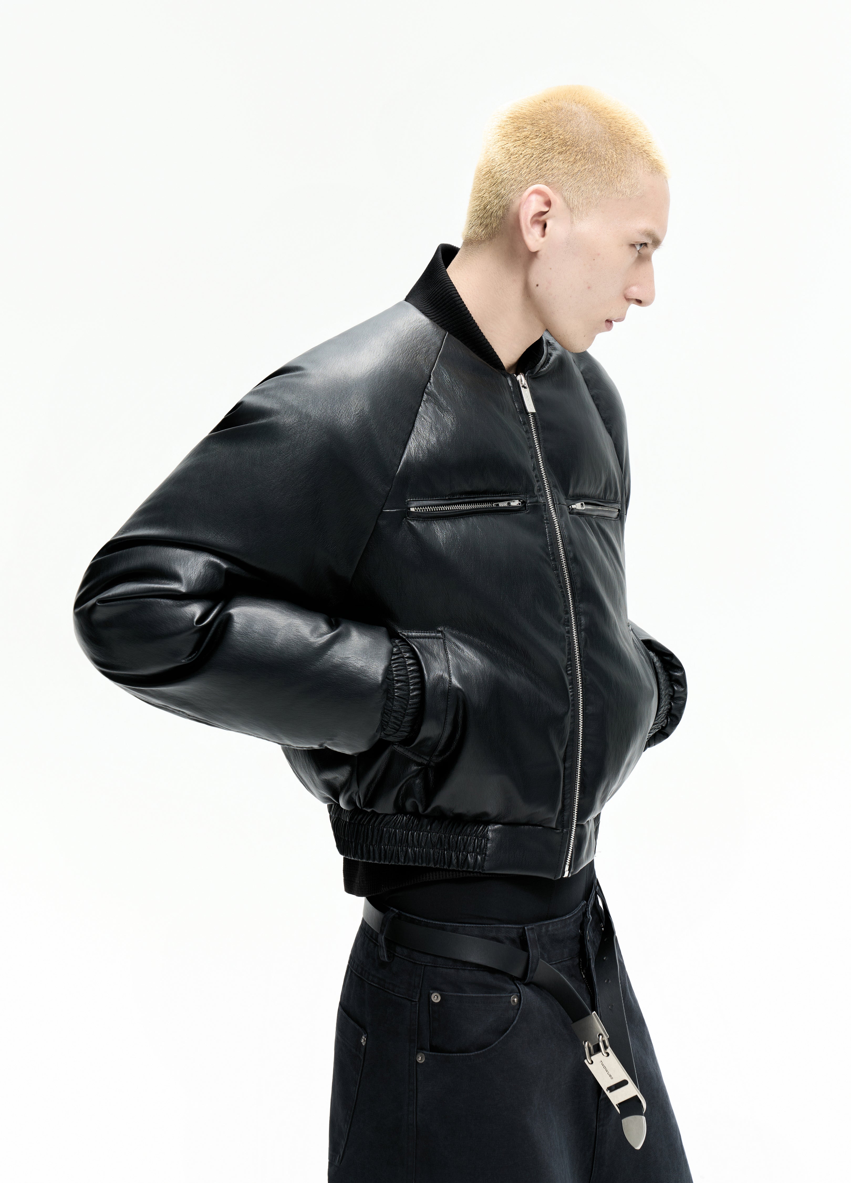 25FW LEATHER PUFFER BOMBER