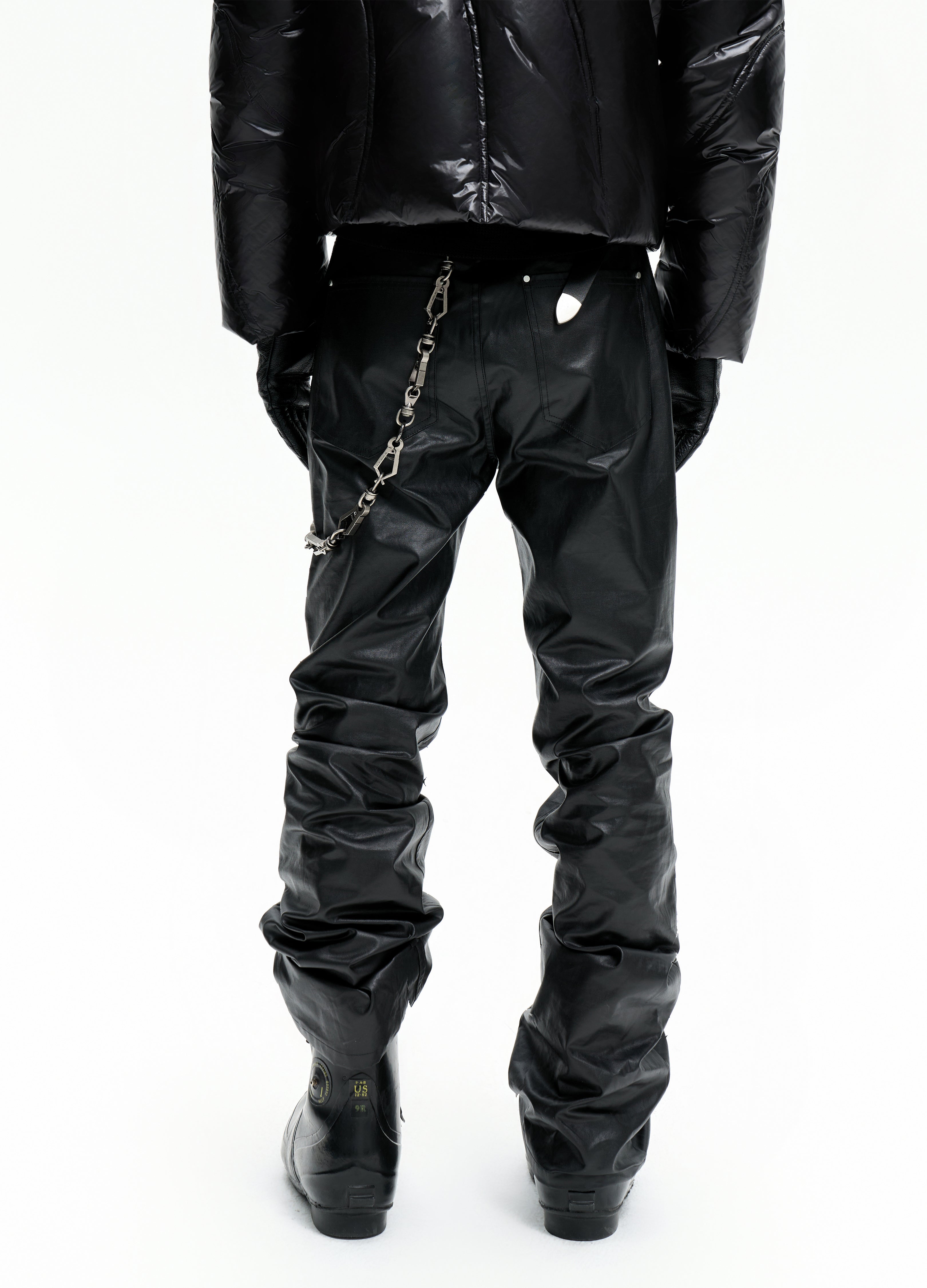 25FW WAXED SKINNY STACKED PANTS