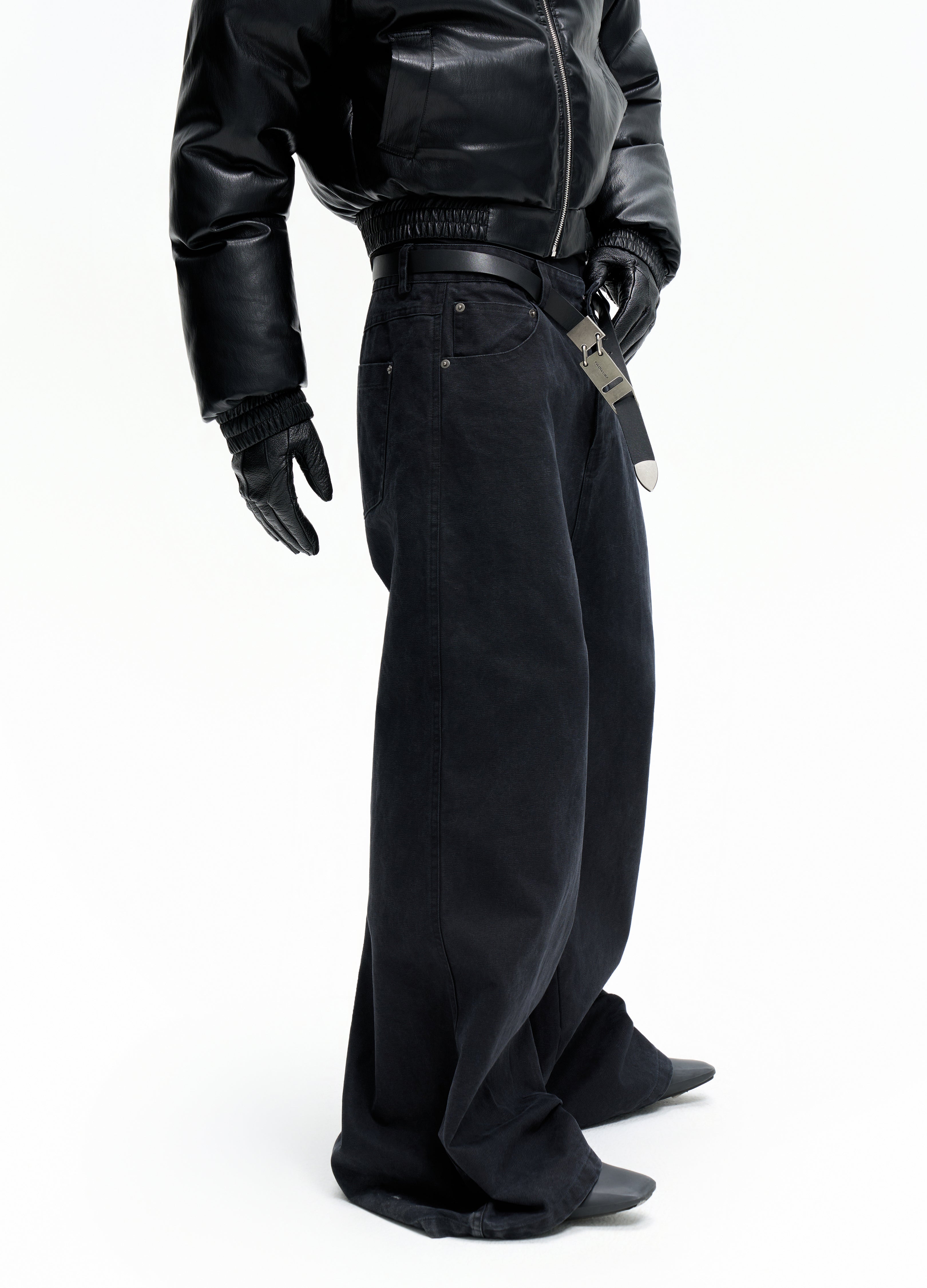 25FW WASHED BLACK BAGGY DENIM