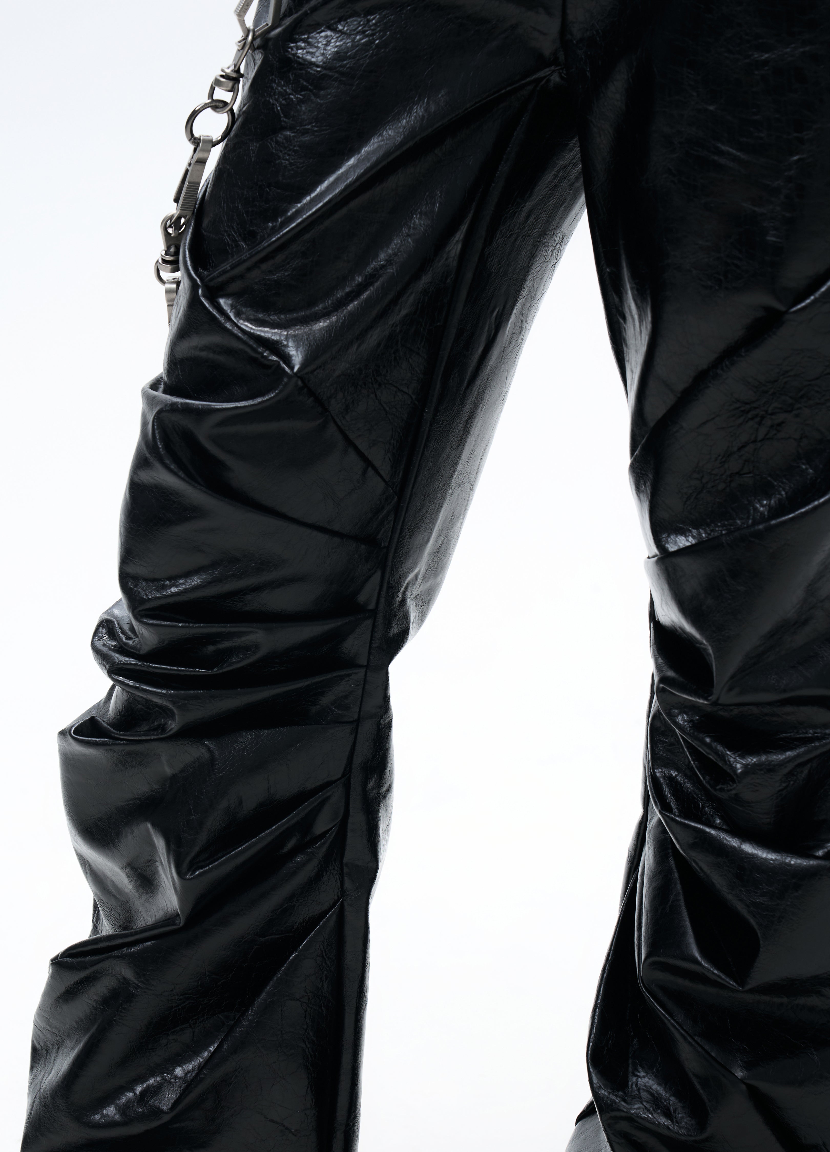 25FW RADIANT PLEAT LEATHER PANTS