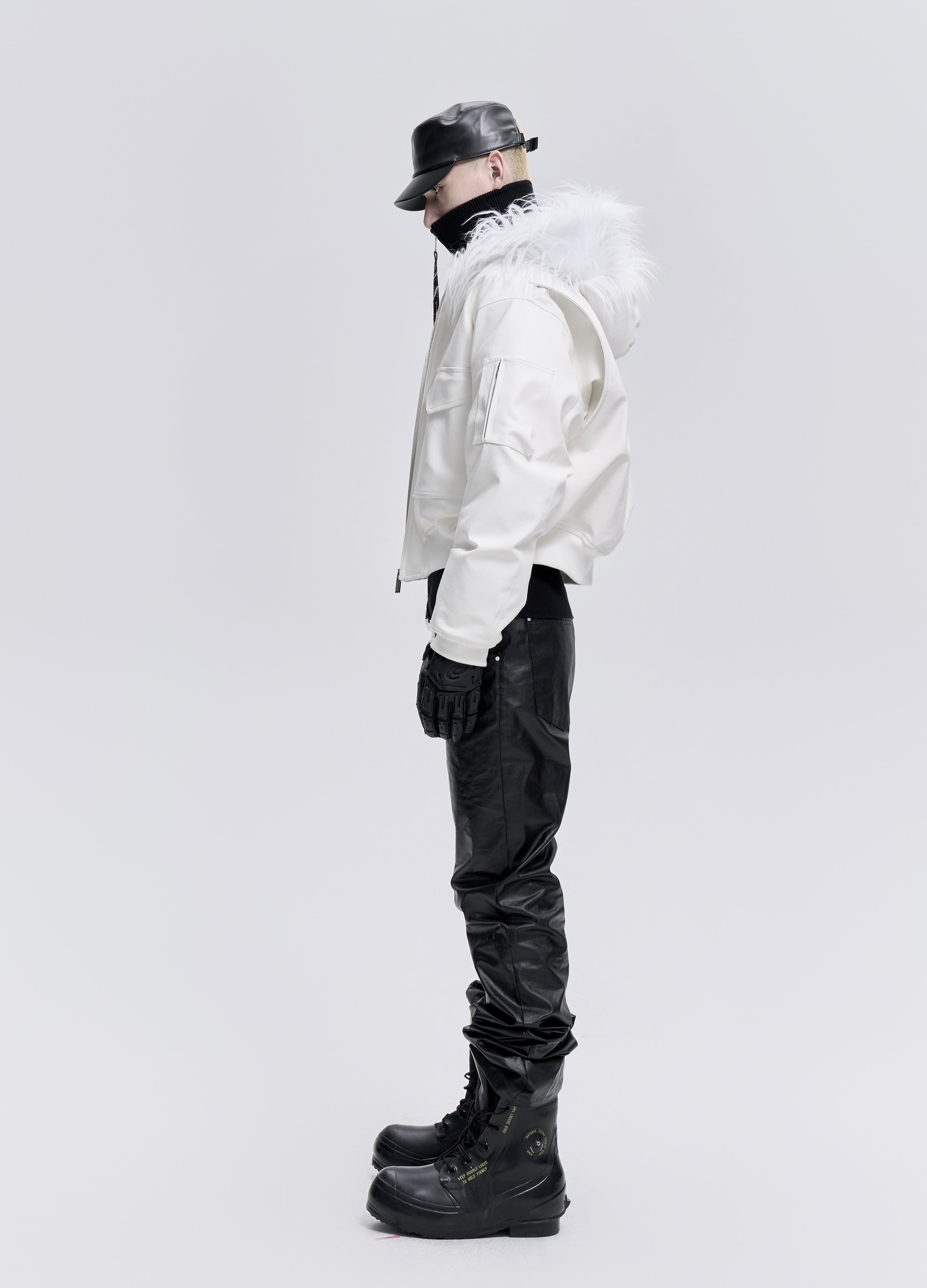 25FW WHITE FUR PARKA DOWN