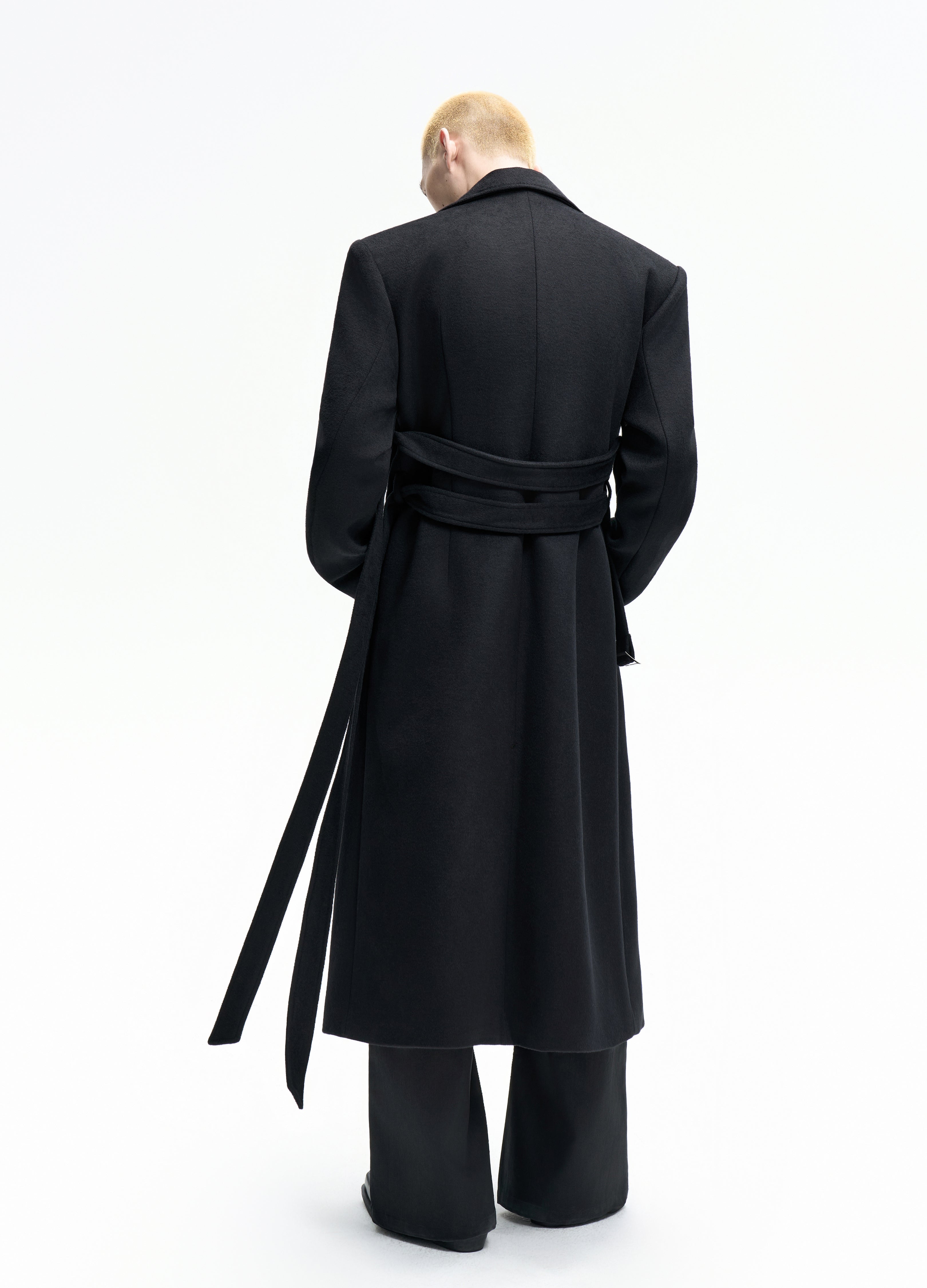 25FW DOUBLE-BELT WOOL COAT