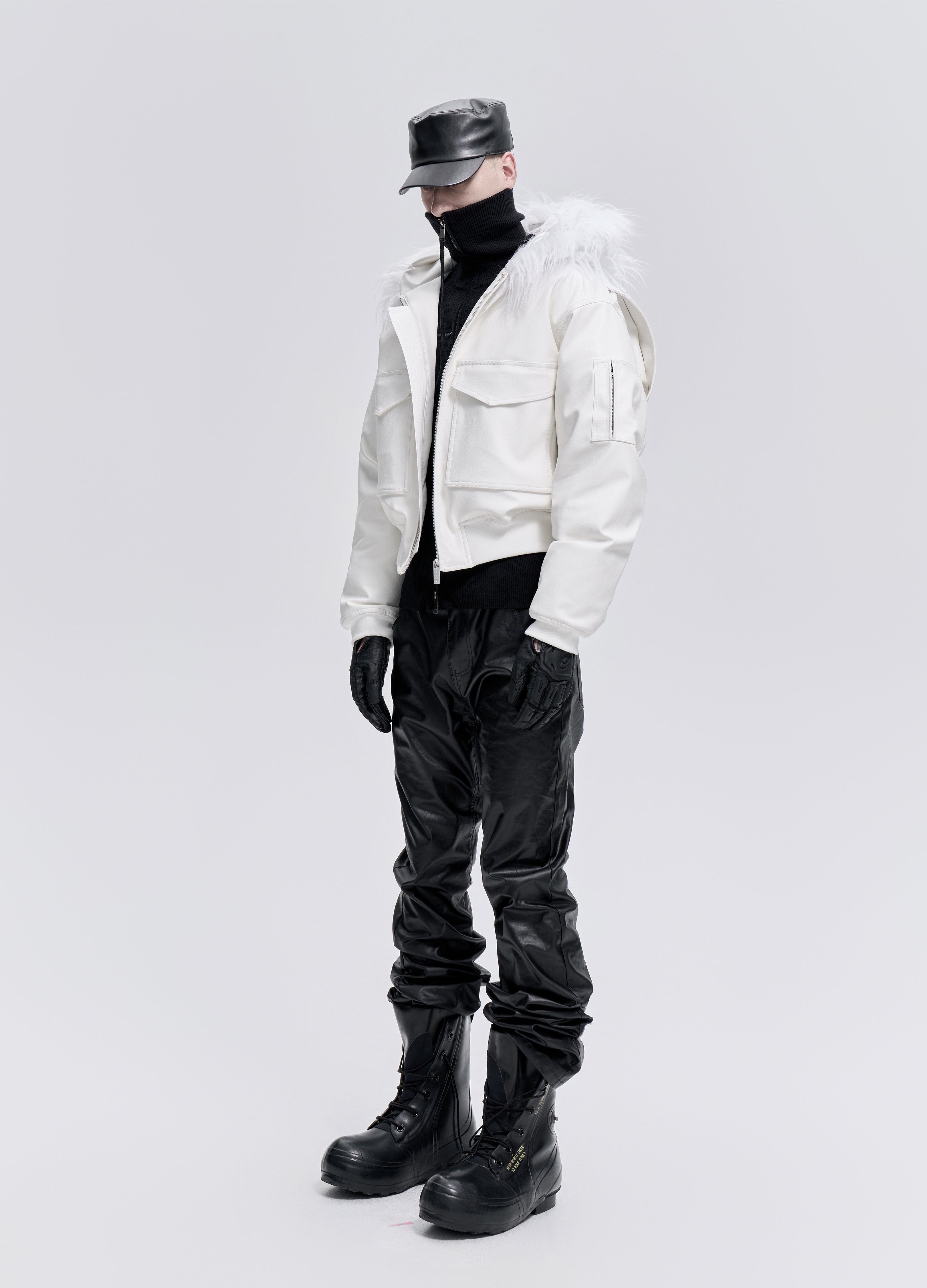 25FW WHITE FUR PARKA DOWN