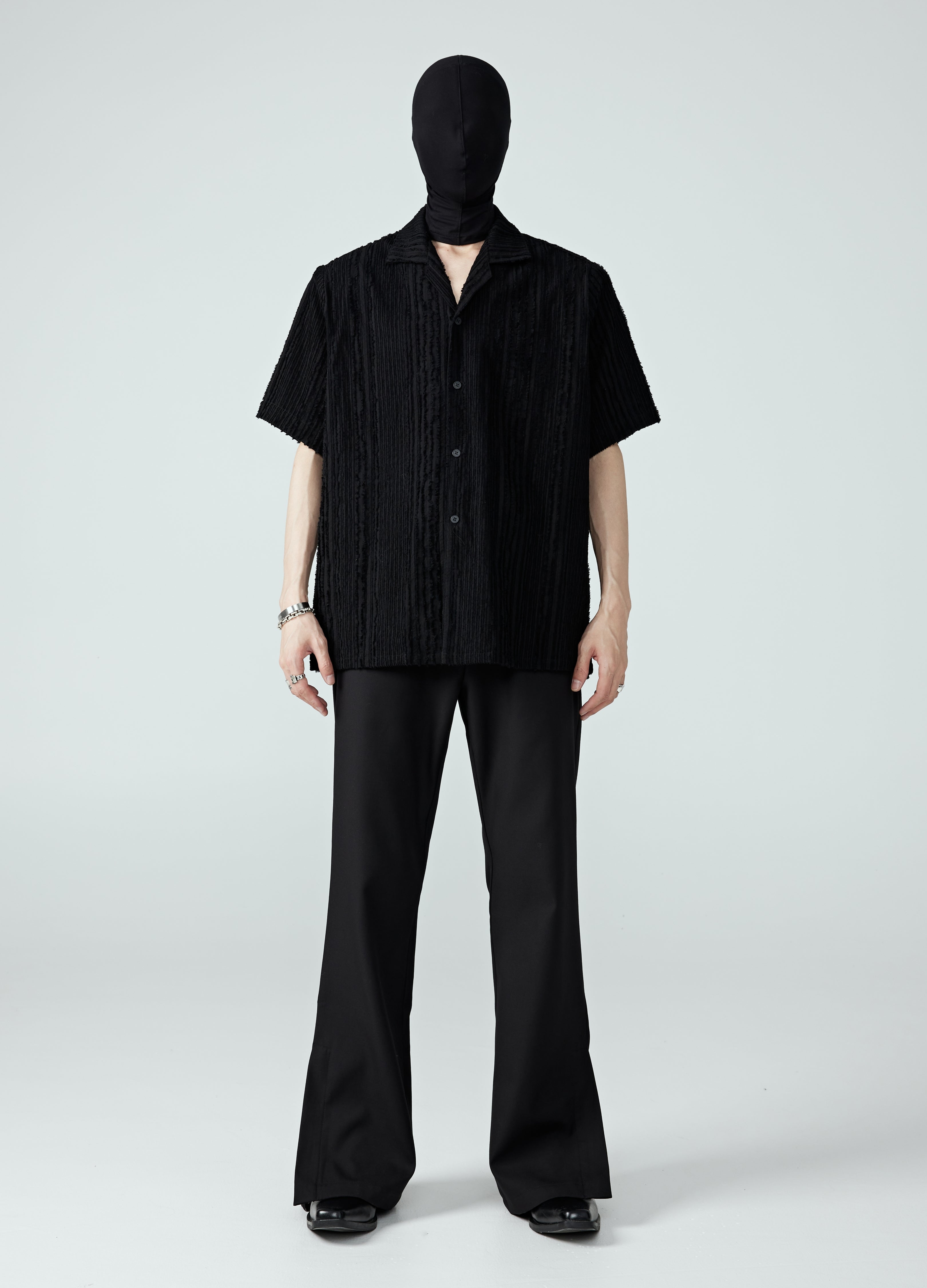 24SS Curved Line Stitch Shirt