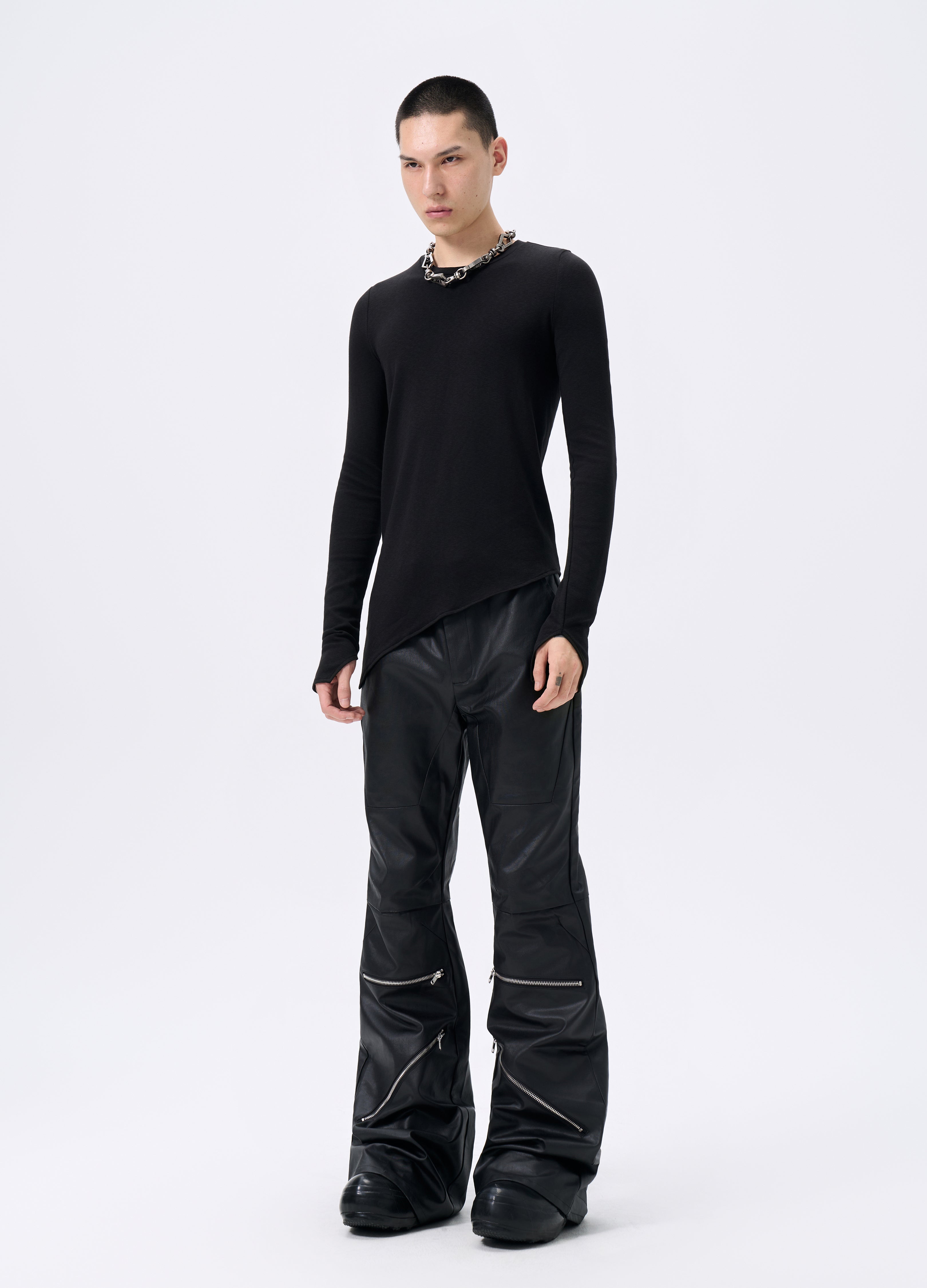 25FW ASYMMETRIC CUT BASE TEE