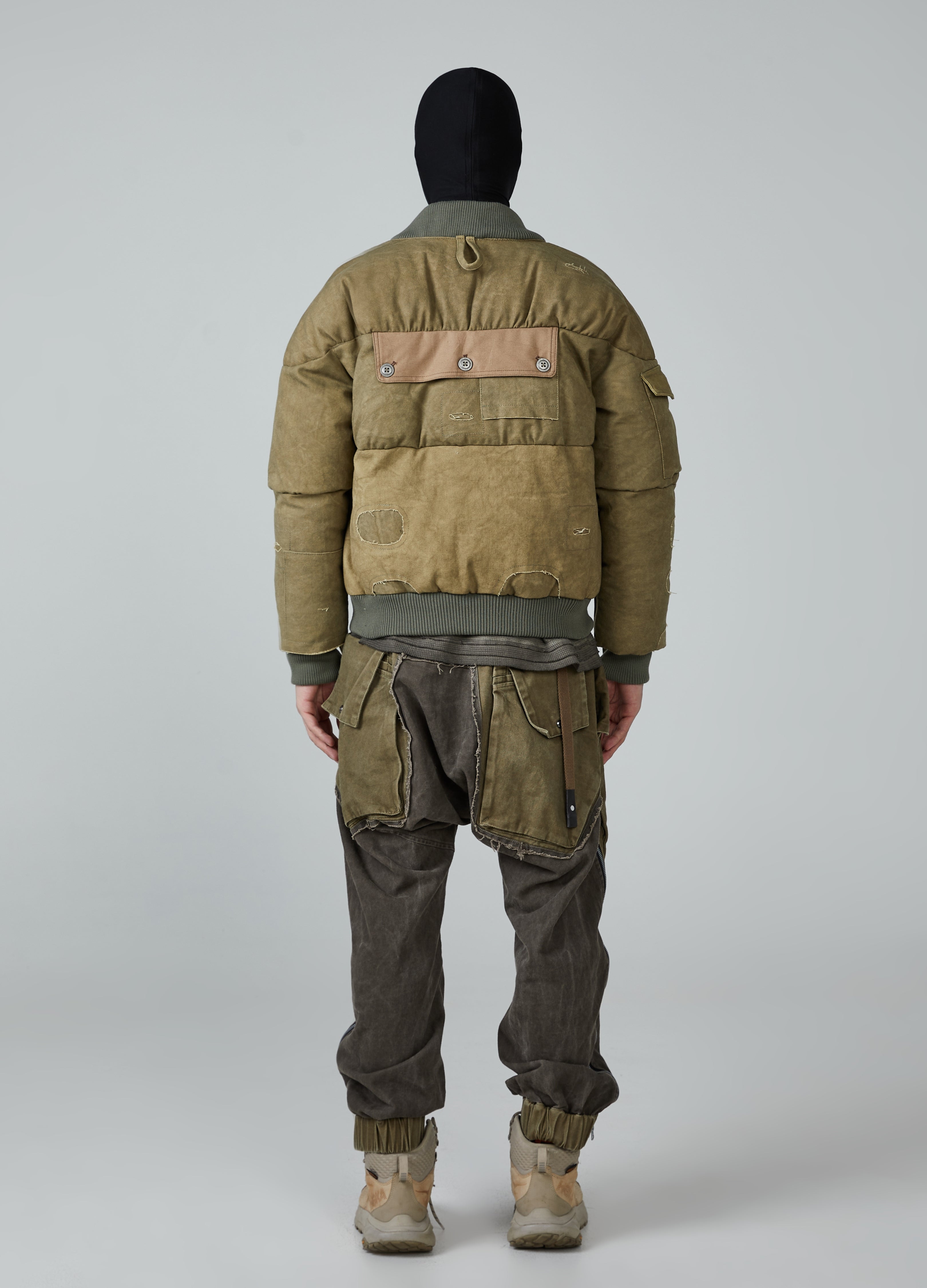 Wasteland Thickened Down Jacket with Ribbons