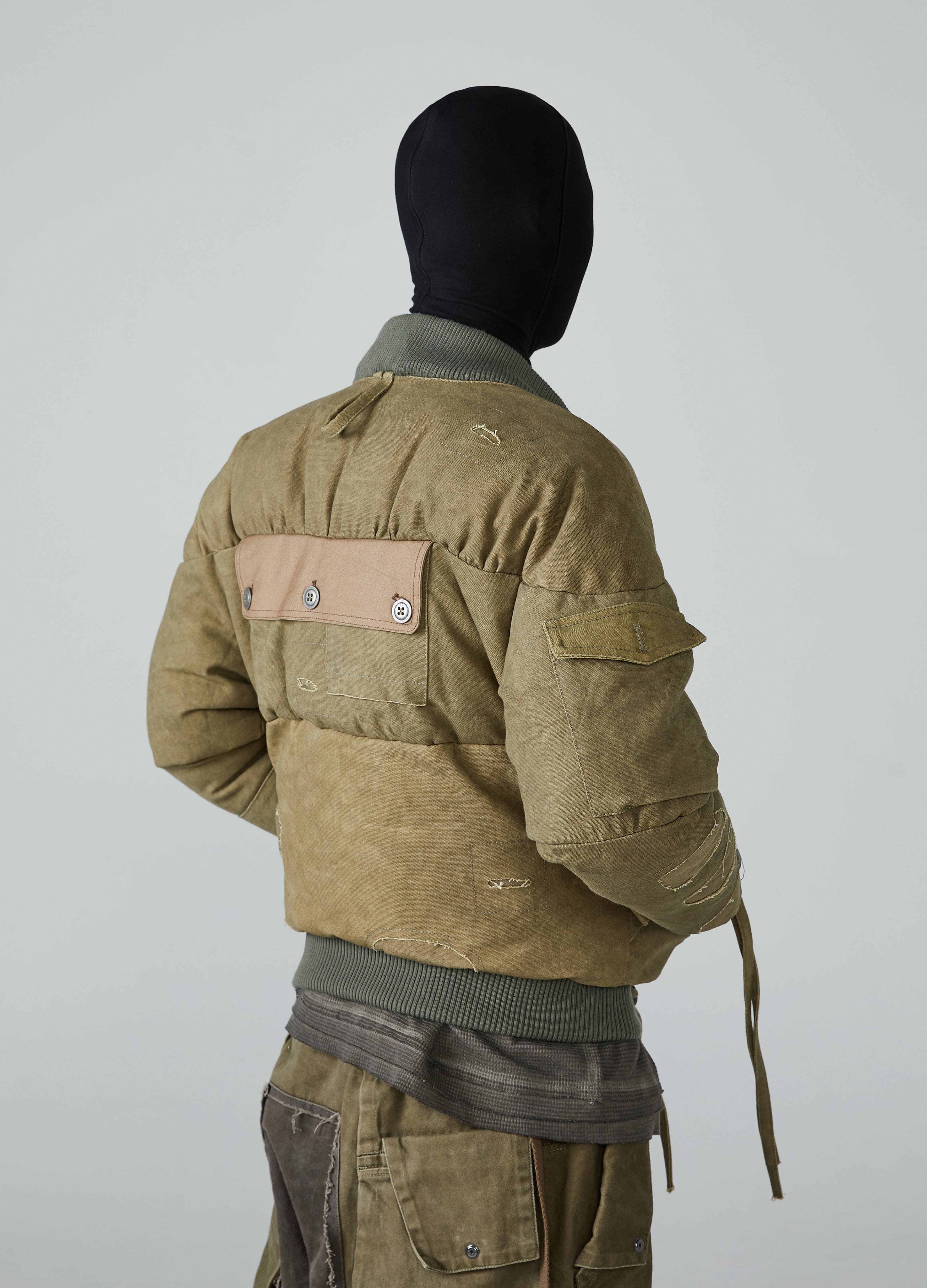 Wasteland Thickened Down Jacket with Ribbons