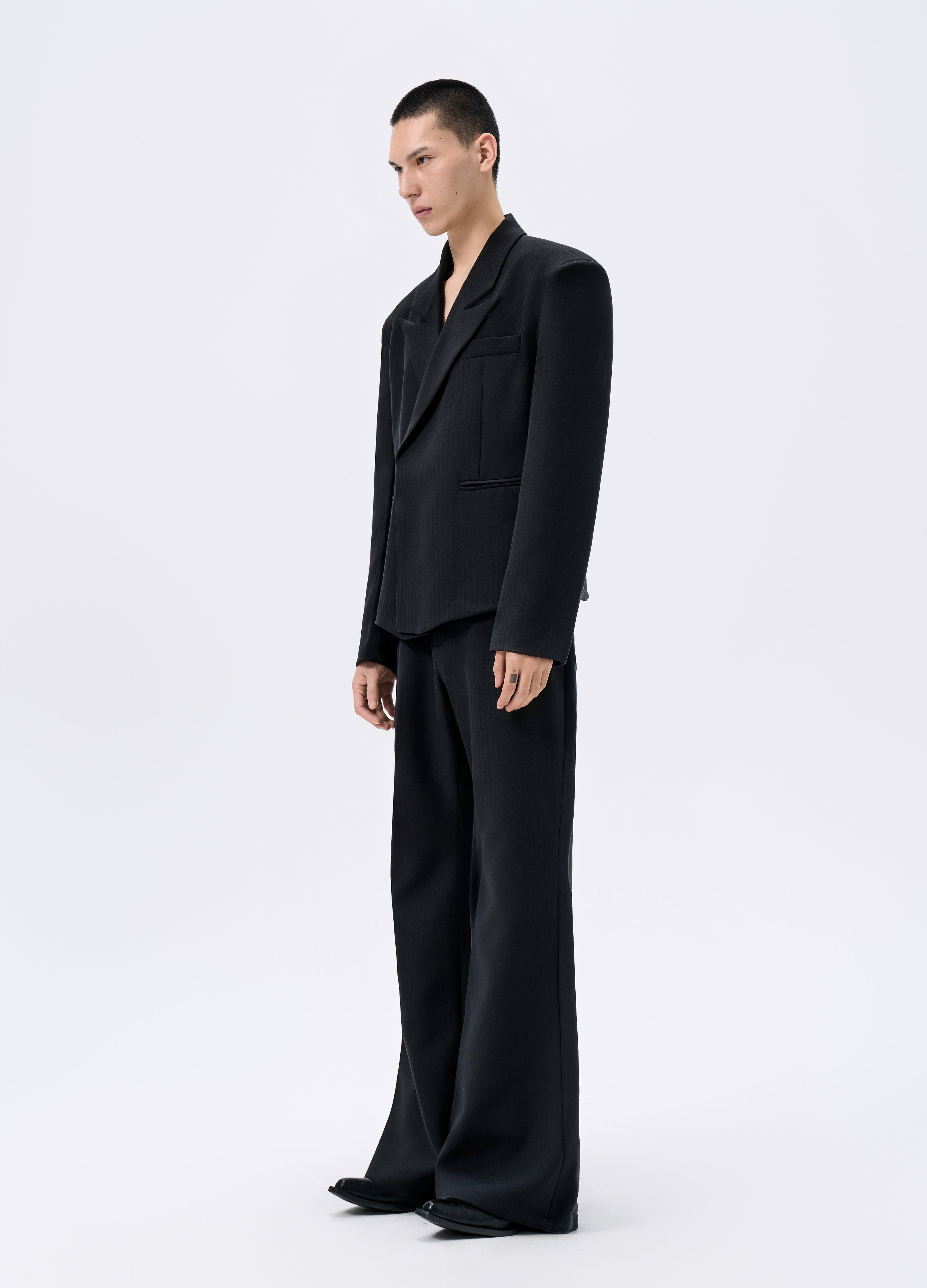25FW HERRINGBONE HOURGLASS BLAZER