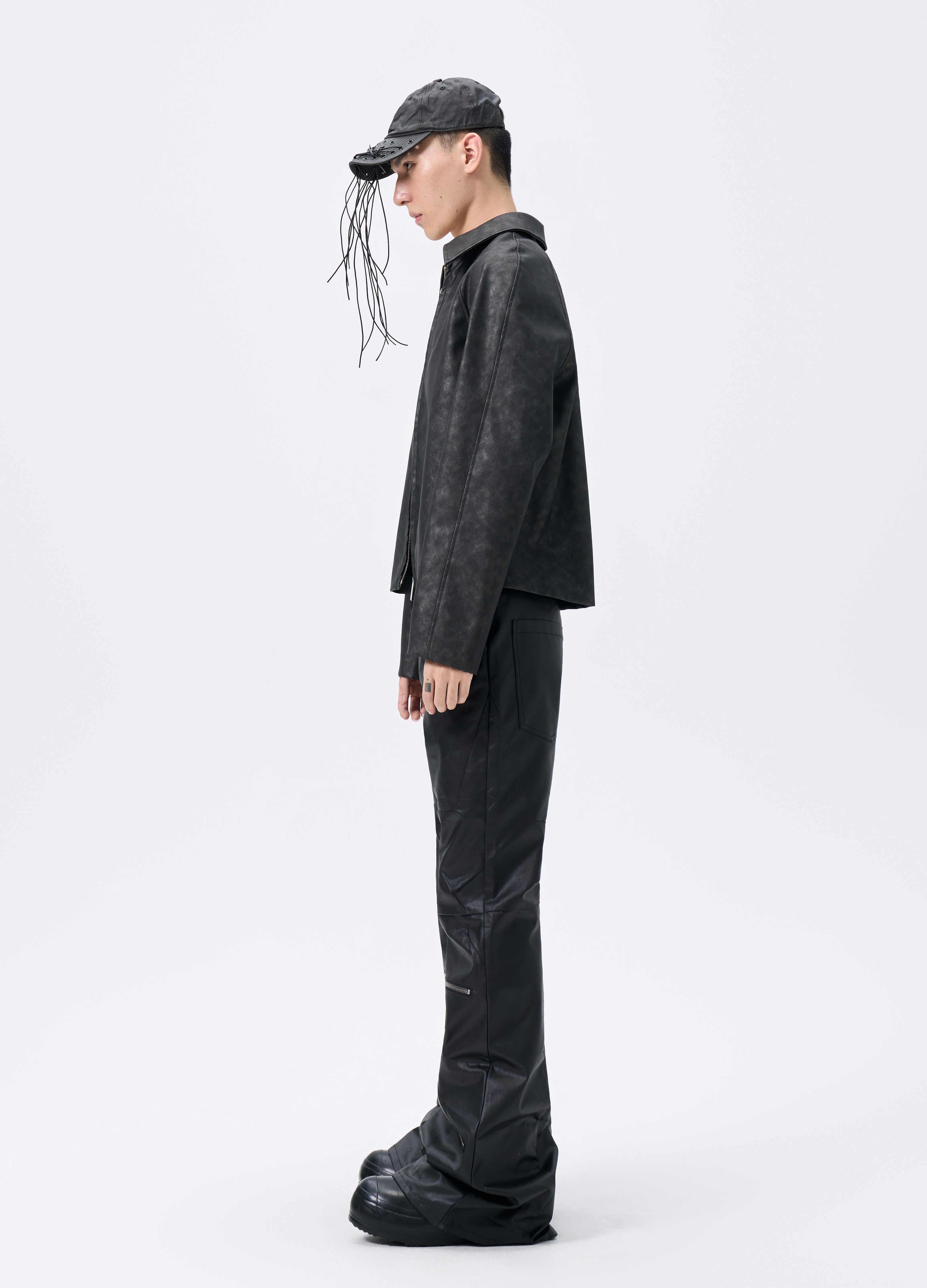 25FW WAVEWASH LEATHER RIDER JACKET