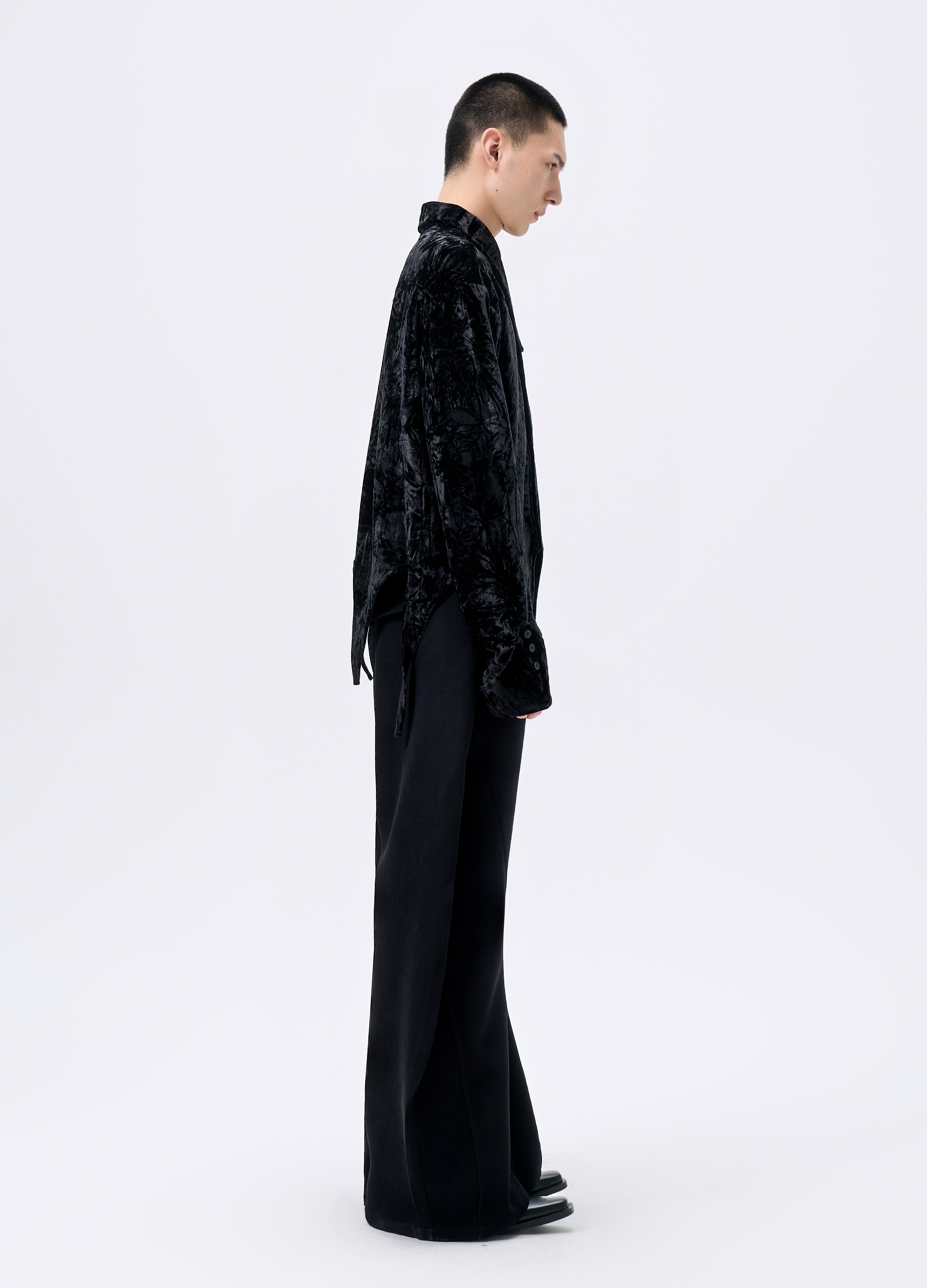 25FW VELVET SWALLOWTAIL SHIRT