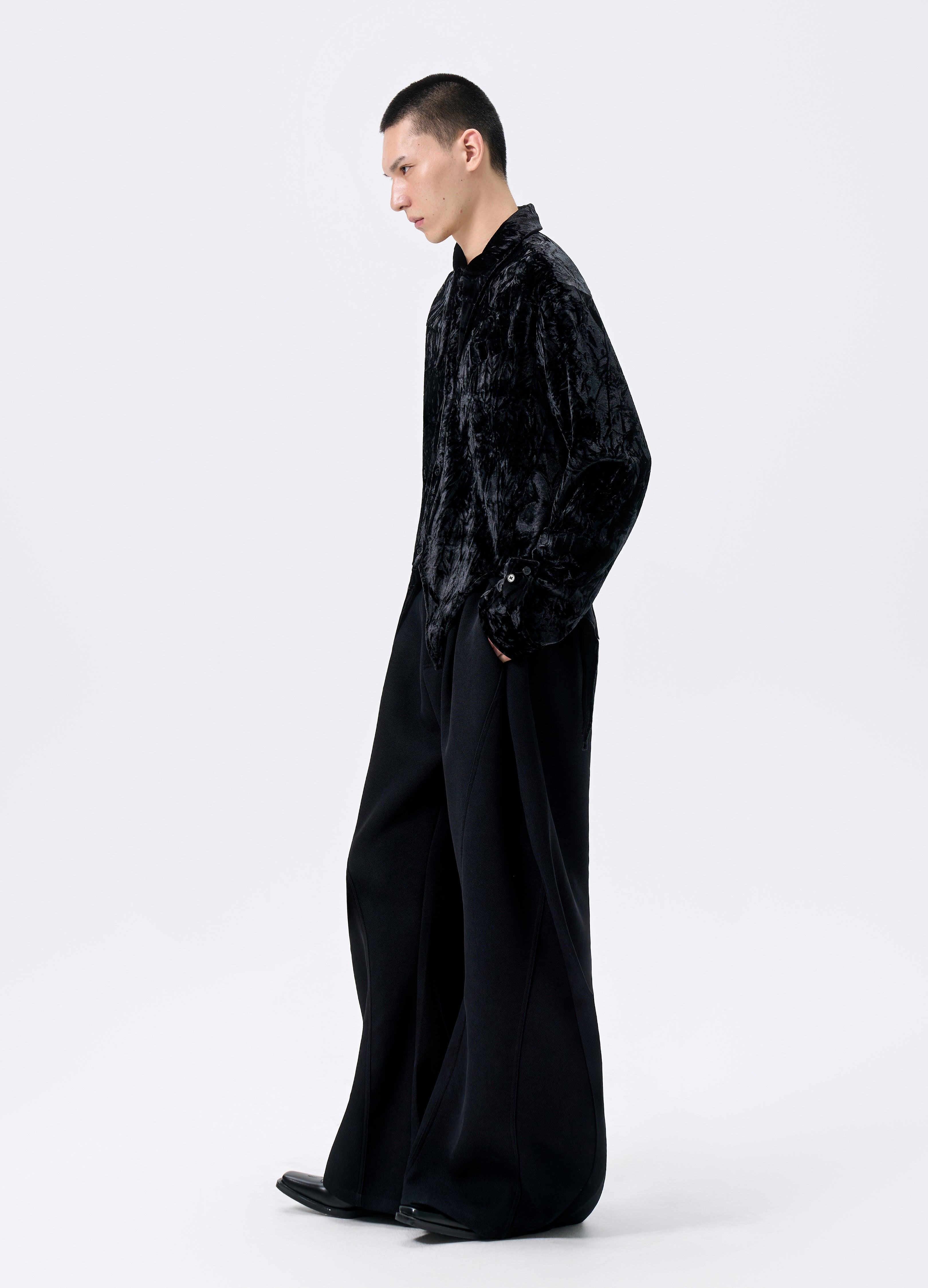 25FW VELVET SWALLOWTAIL SHIRT
