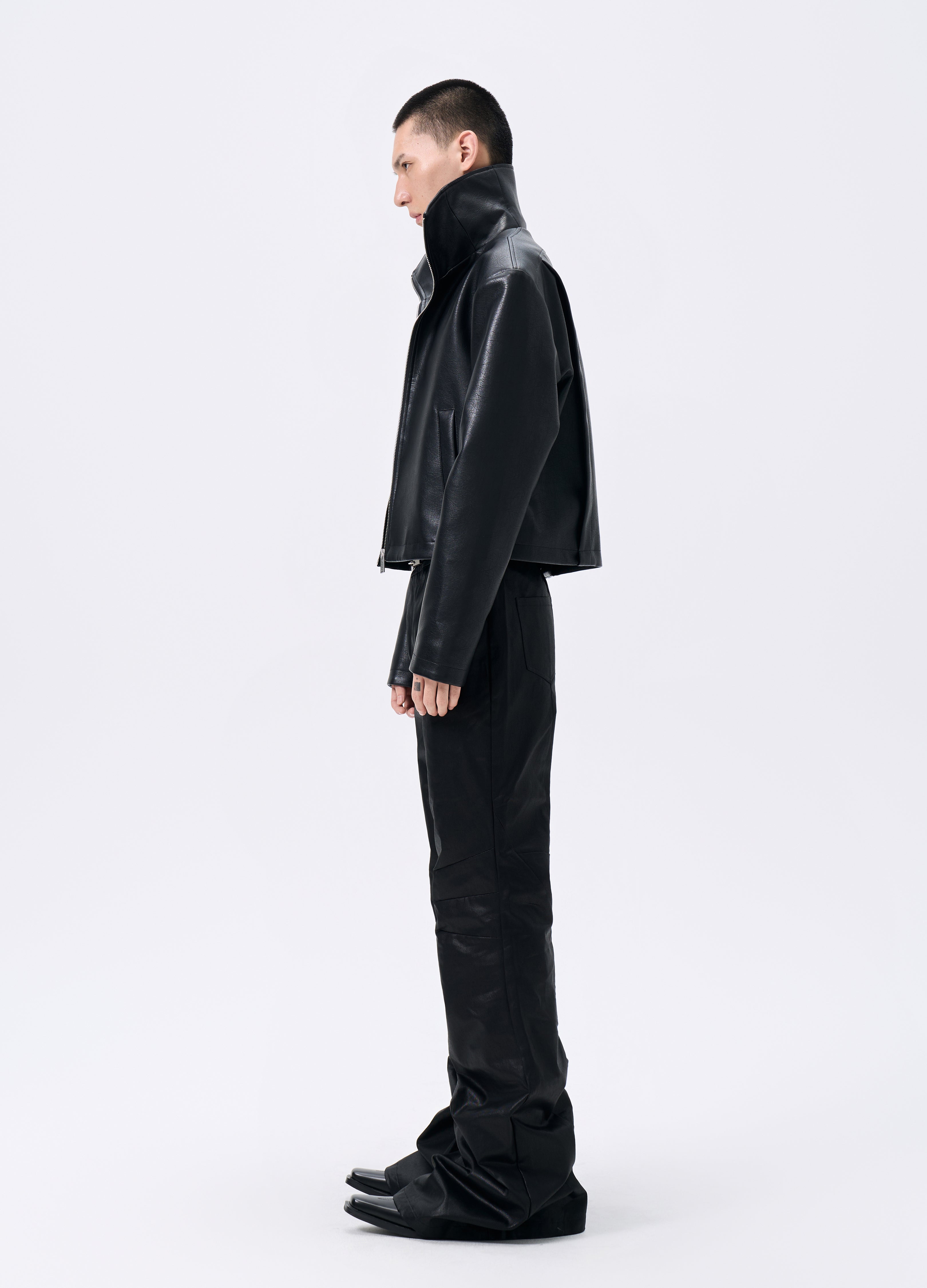 25FW TRI-CUT LEATHER MOTO JACKET