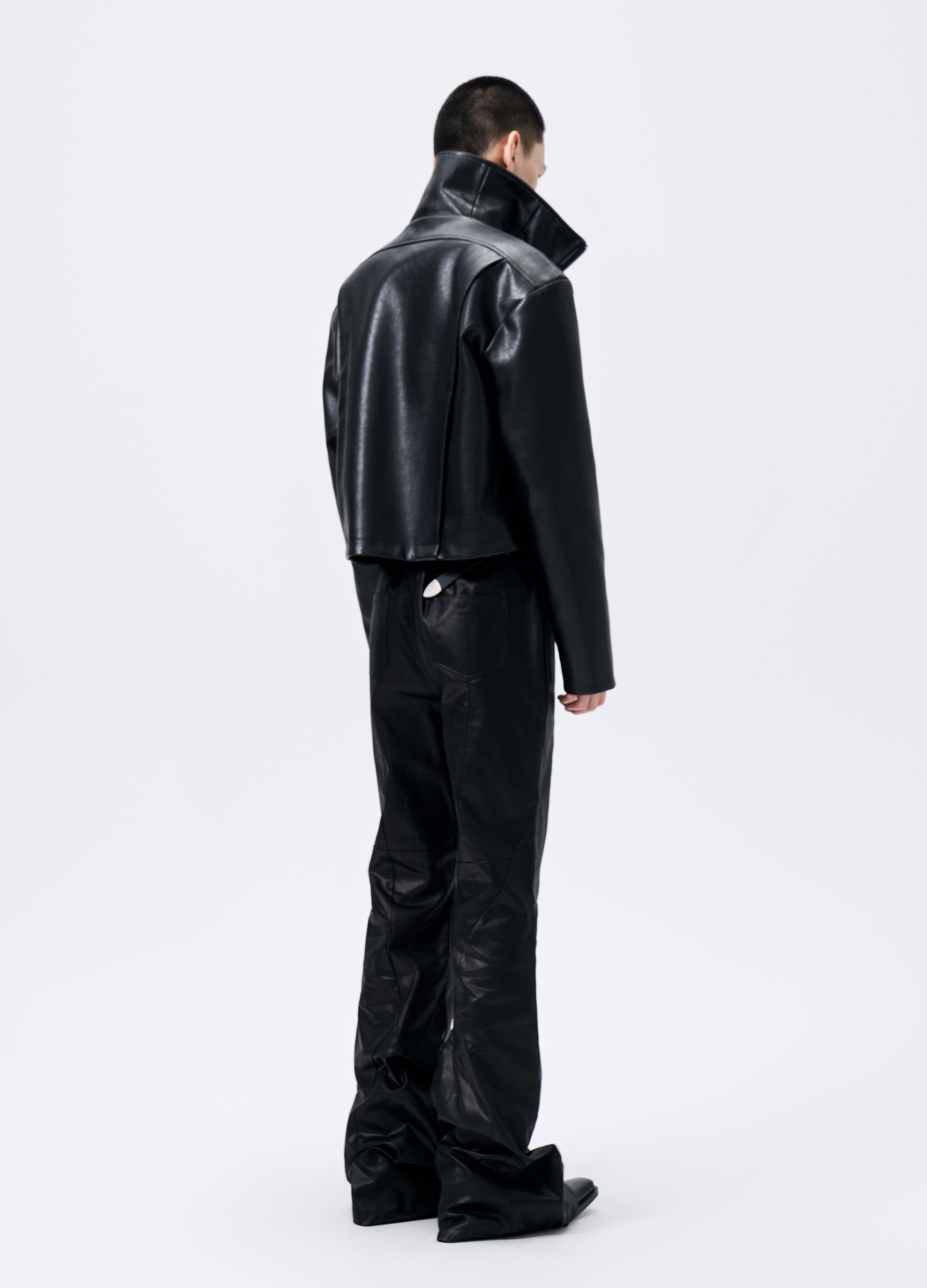 25FW TRI-CUT LEATHER MOTO JACKET