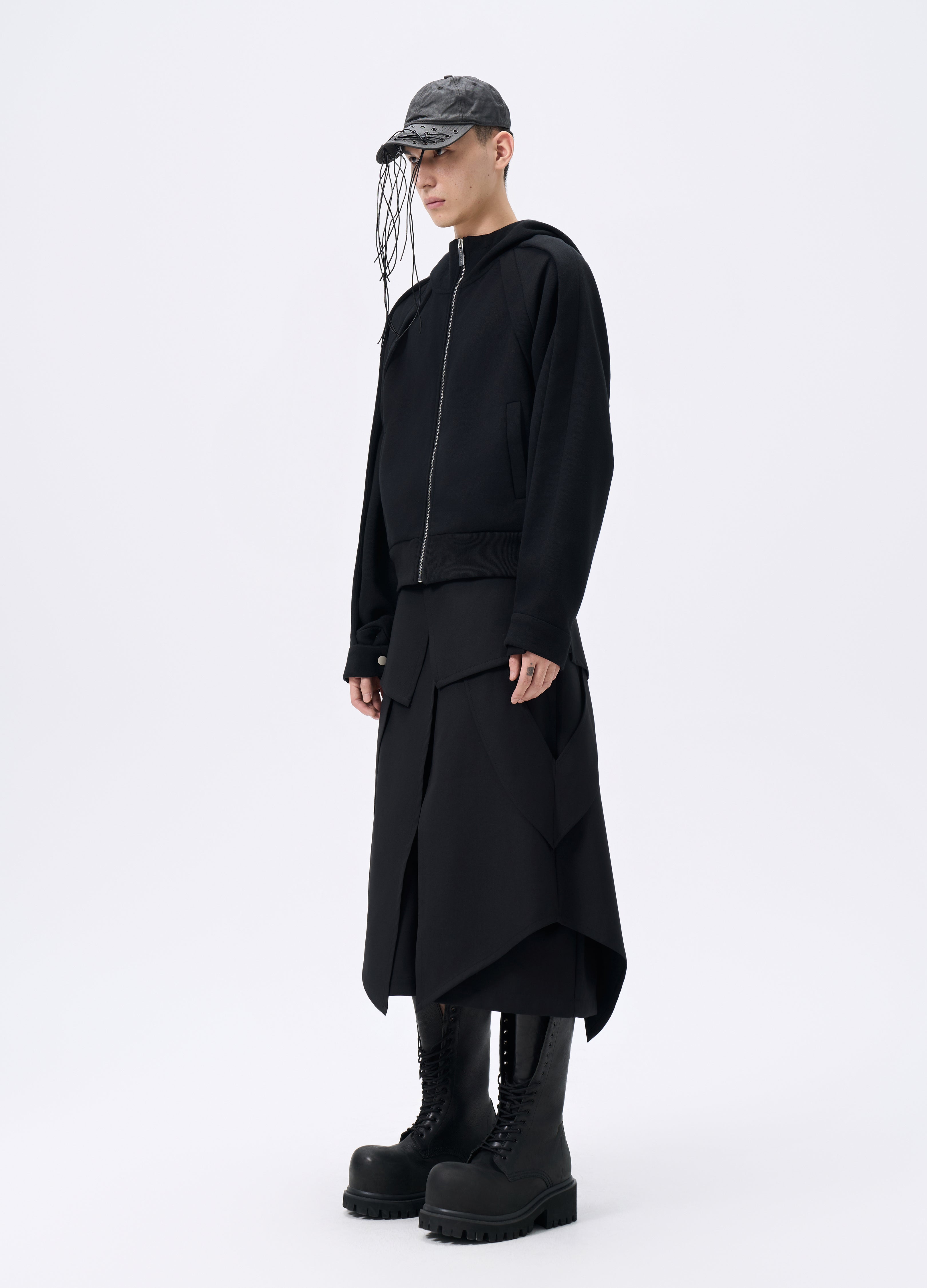 25FW ZIP LAYERED HOODED JACKET