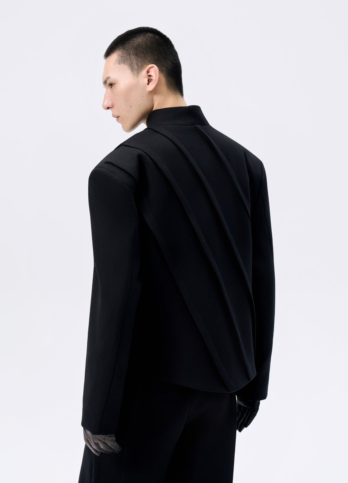 Angular rear panels and seam lines.