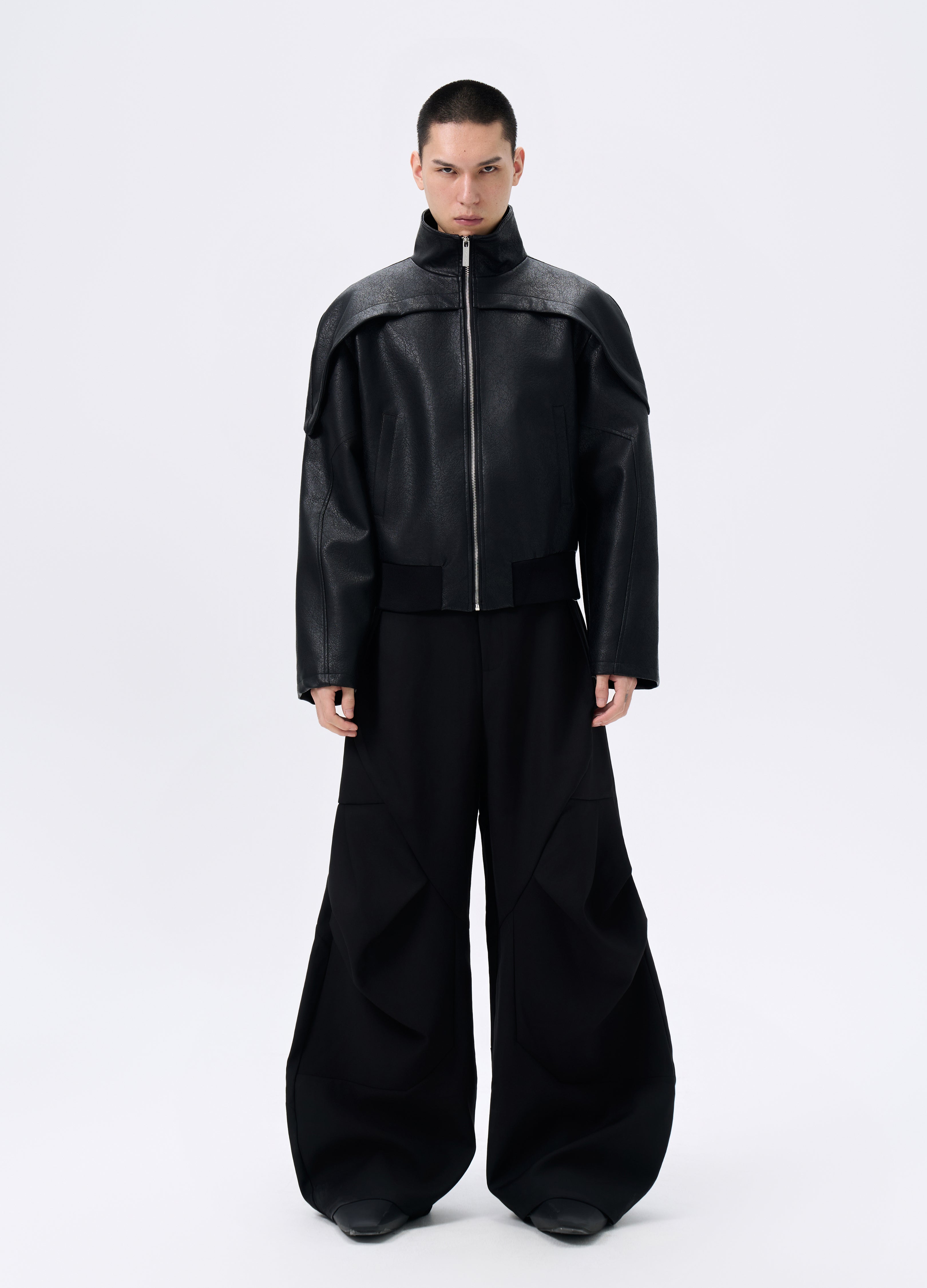 25FW CRACKED LEATHER ARC JACKET
