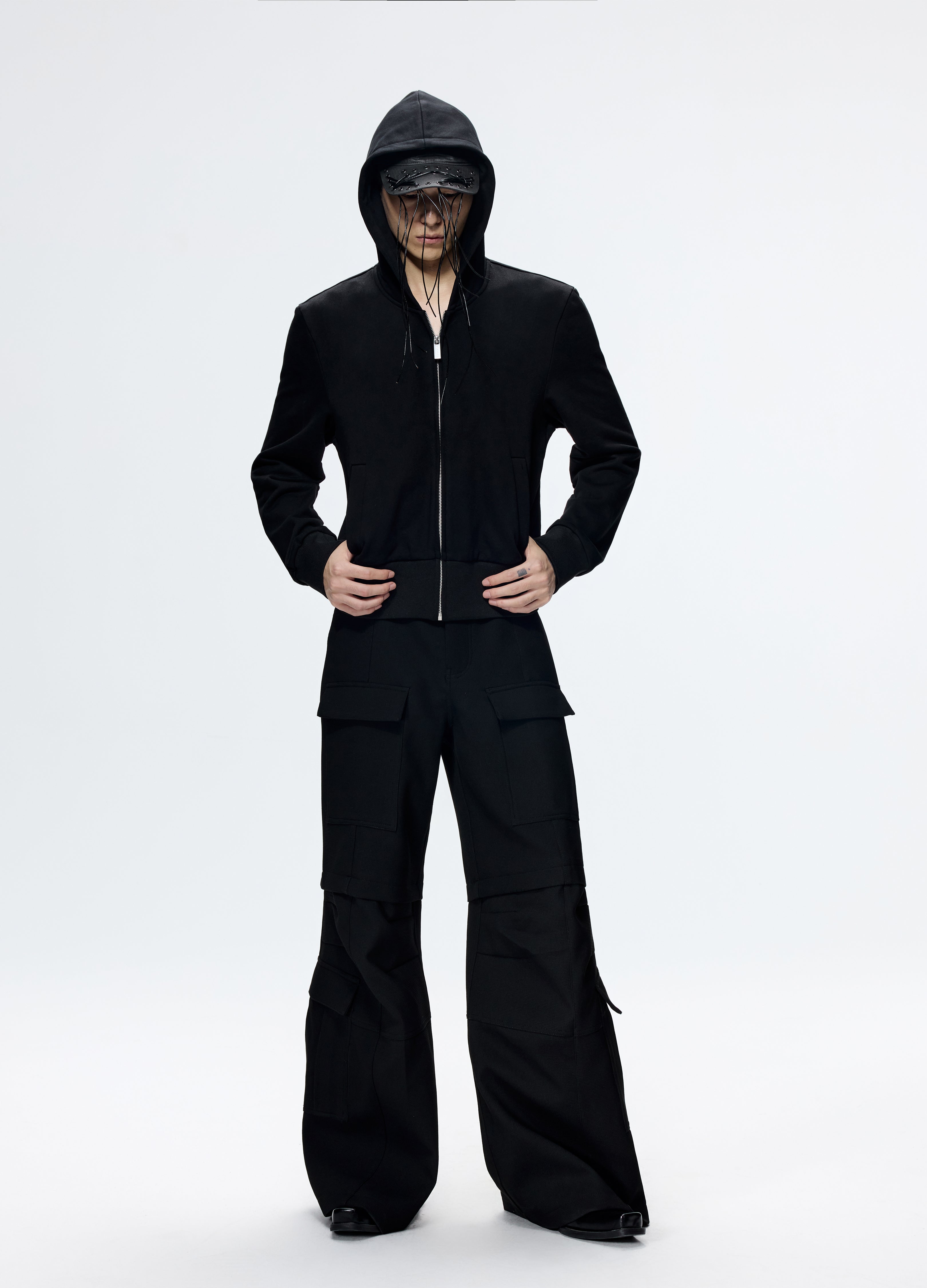 25FW FITTED HOODED CROPPED HOODIE