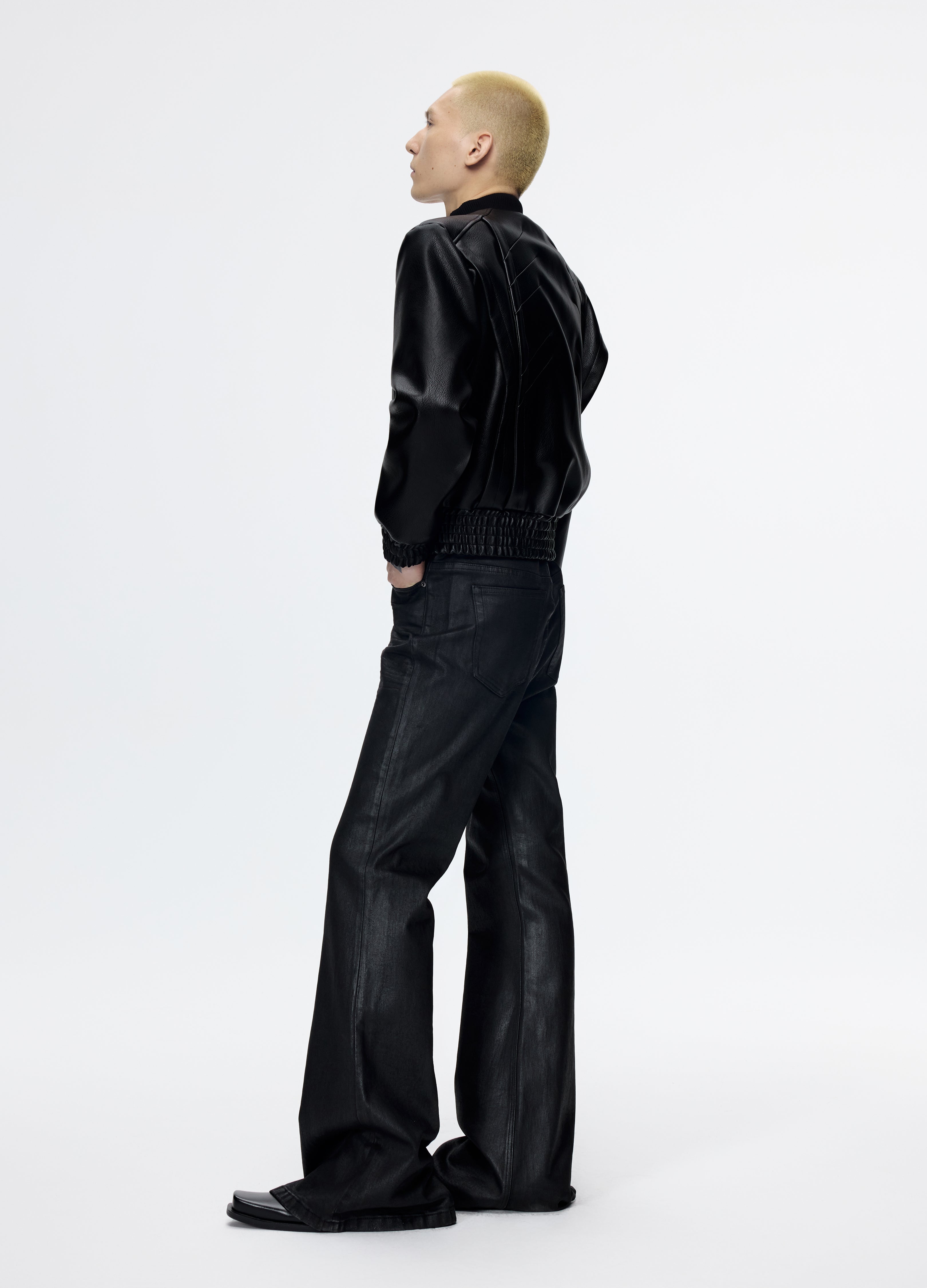 25FW DECONSTRUCT LEATHER BIKER JACKET